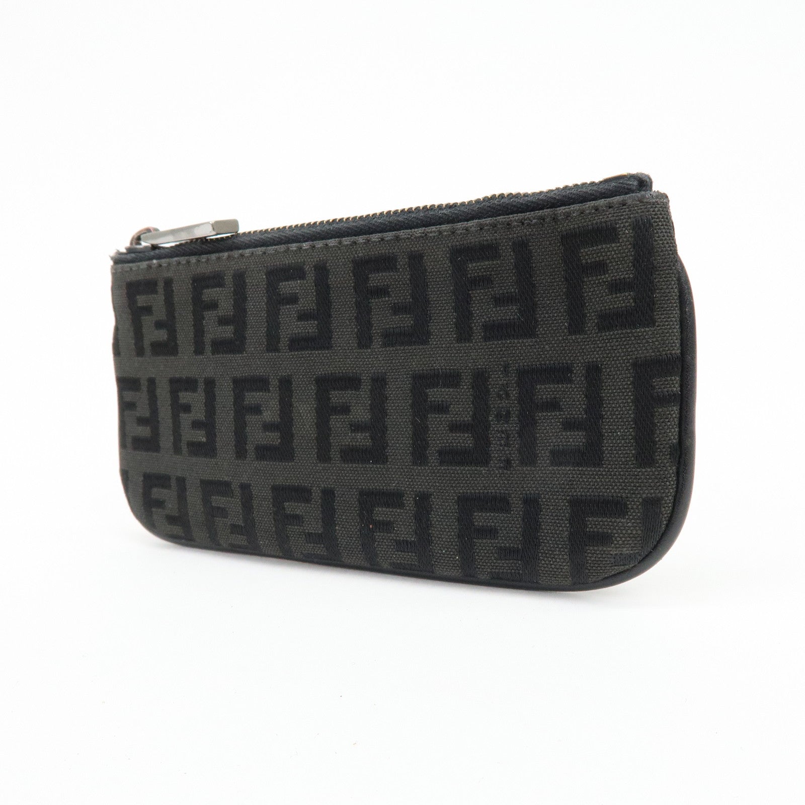 FENDI Zucca Zucchino Set of 3 Key Case Coin Case Brown Black