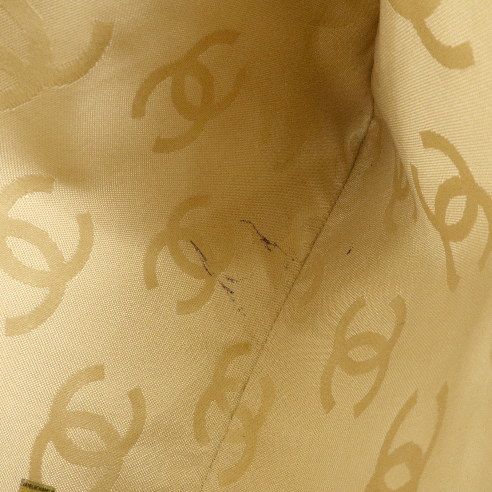 CHANEL Wild Stitch Calf Leather Boston Bag Hand Bag Beige