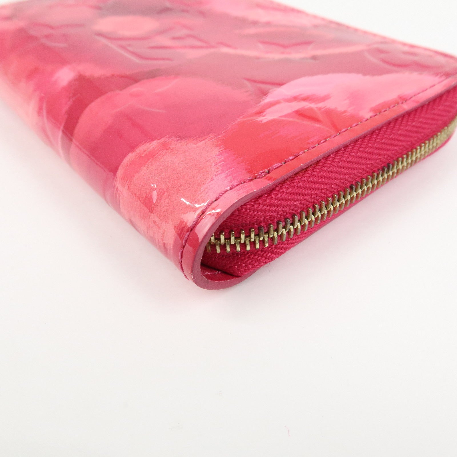 Louis Vuitton Monogram Vernis Flower Ikat Zippy Wallet Rose M90030