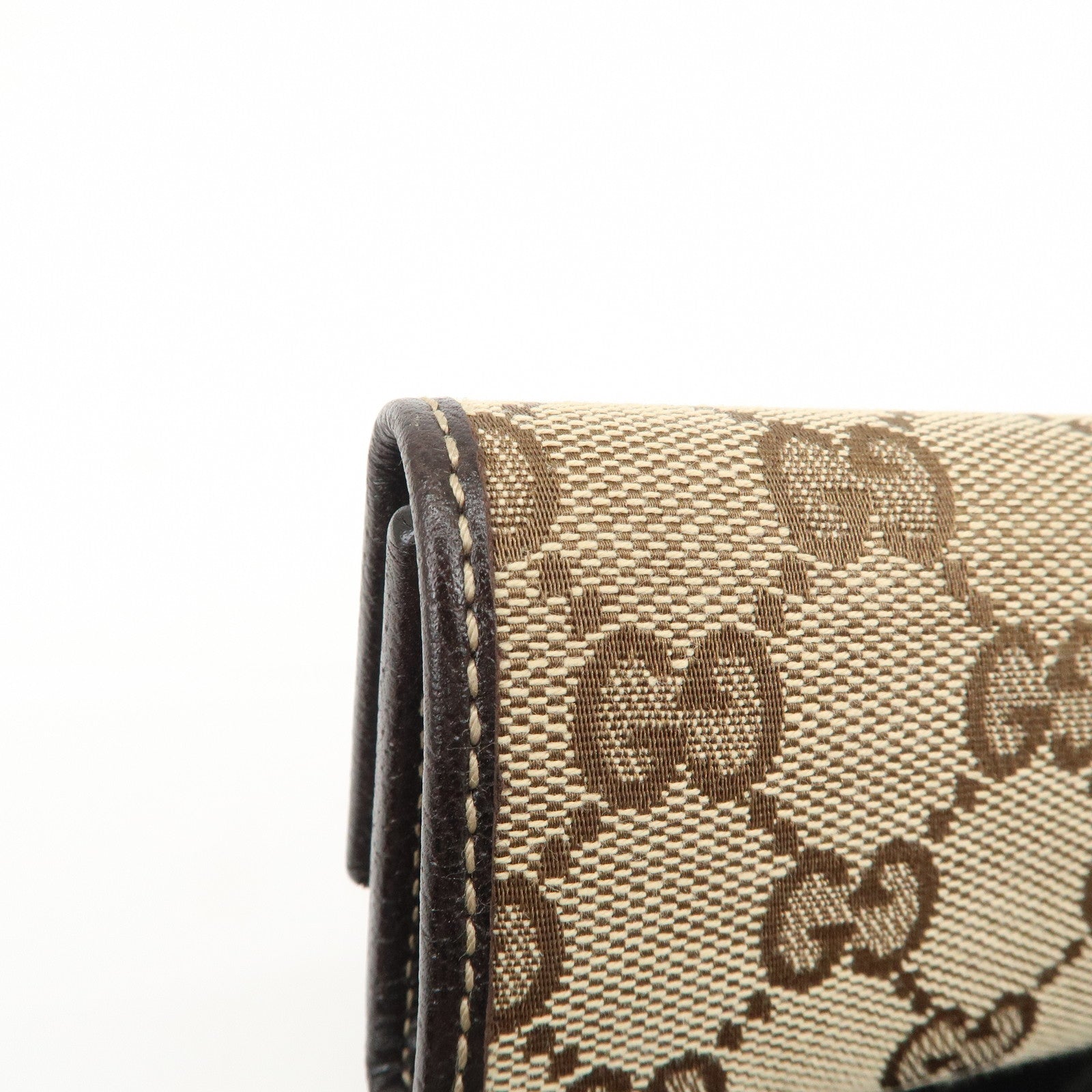 GUCCI Princy Sherry GG Canvas Leather 6 Rings Key Case Brown 162770