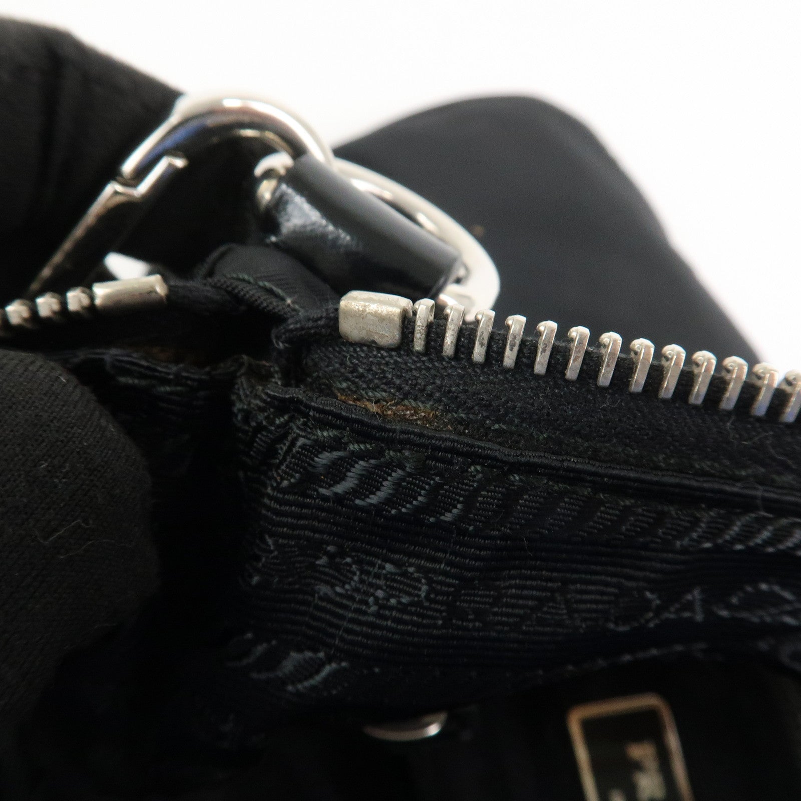 PRADA Triangle Logo Tessuto Nylon Shoulder Bag Crossbody Bag BT0716