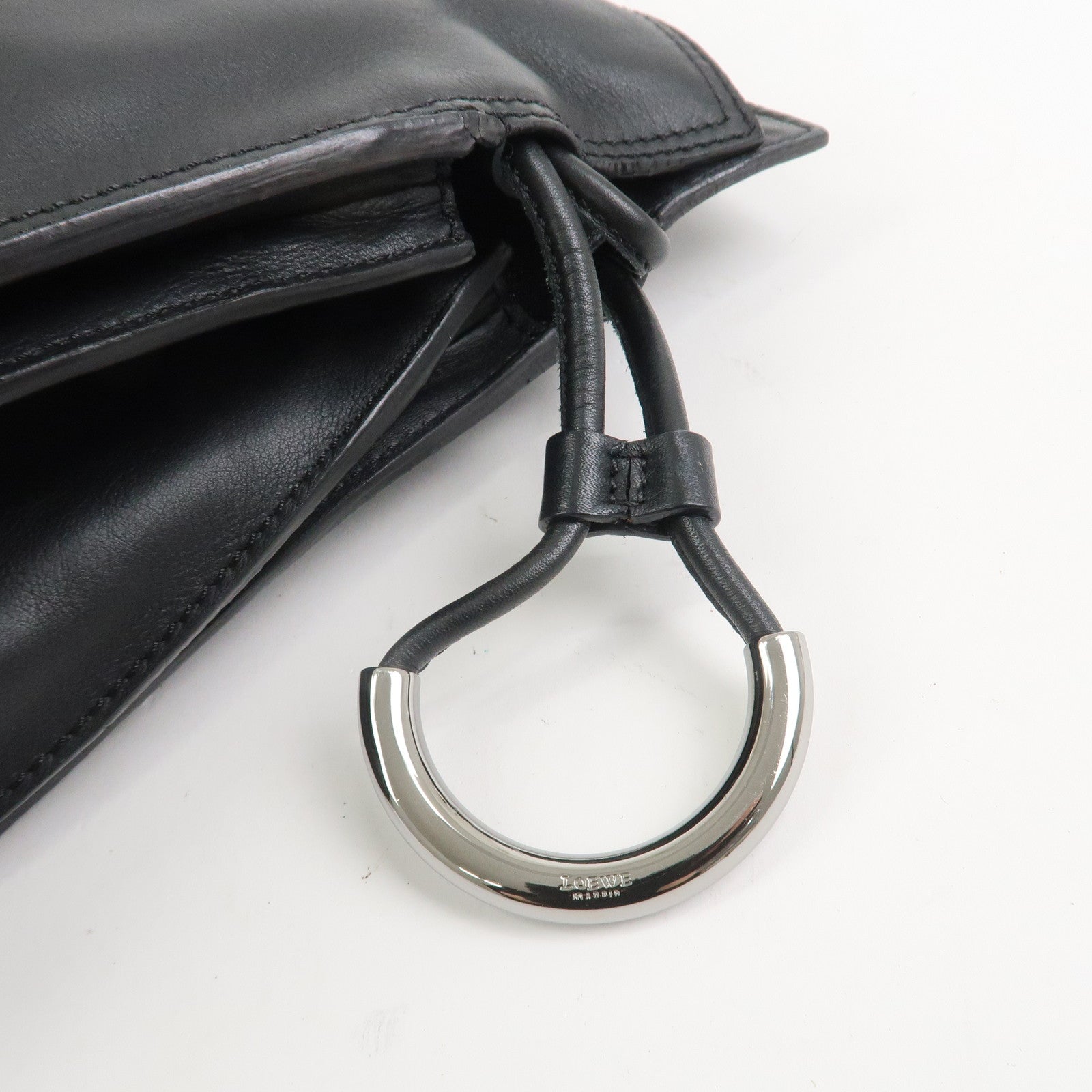 LOEWE Anagram Calf Leather Hand Bag Black