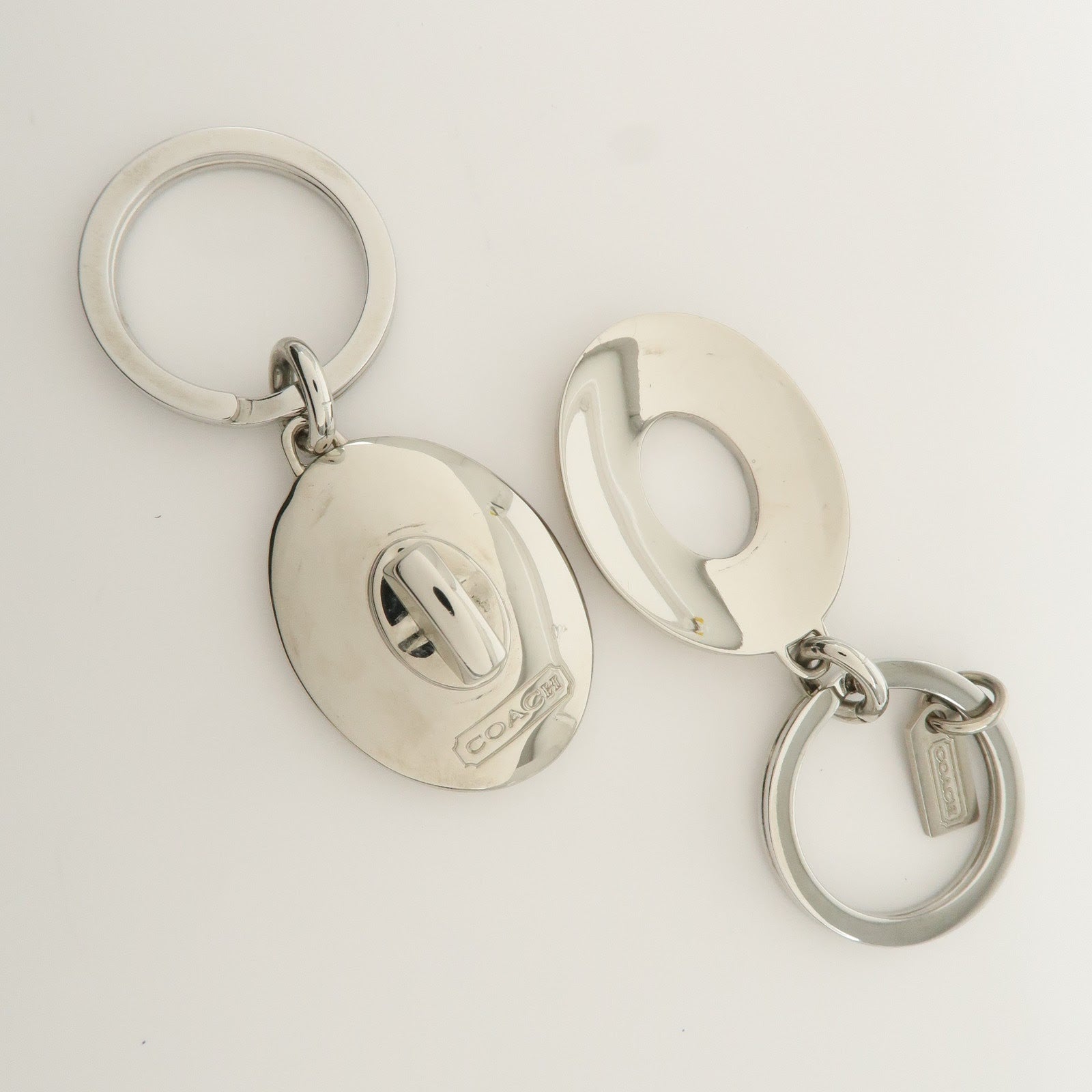 COACH Set Of 3 Bag Charm Key Charm Metal Red Pink Heart Flower