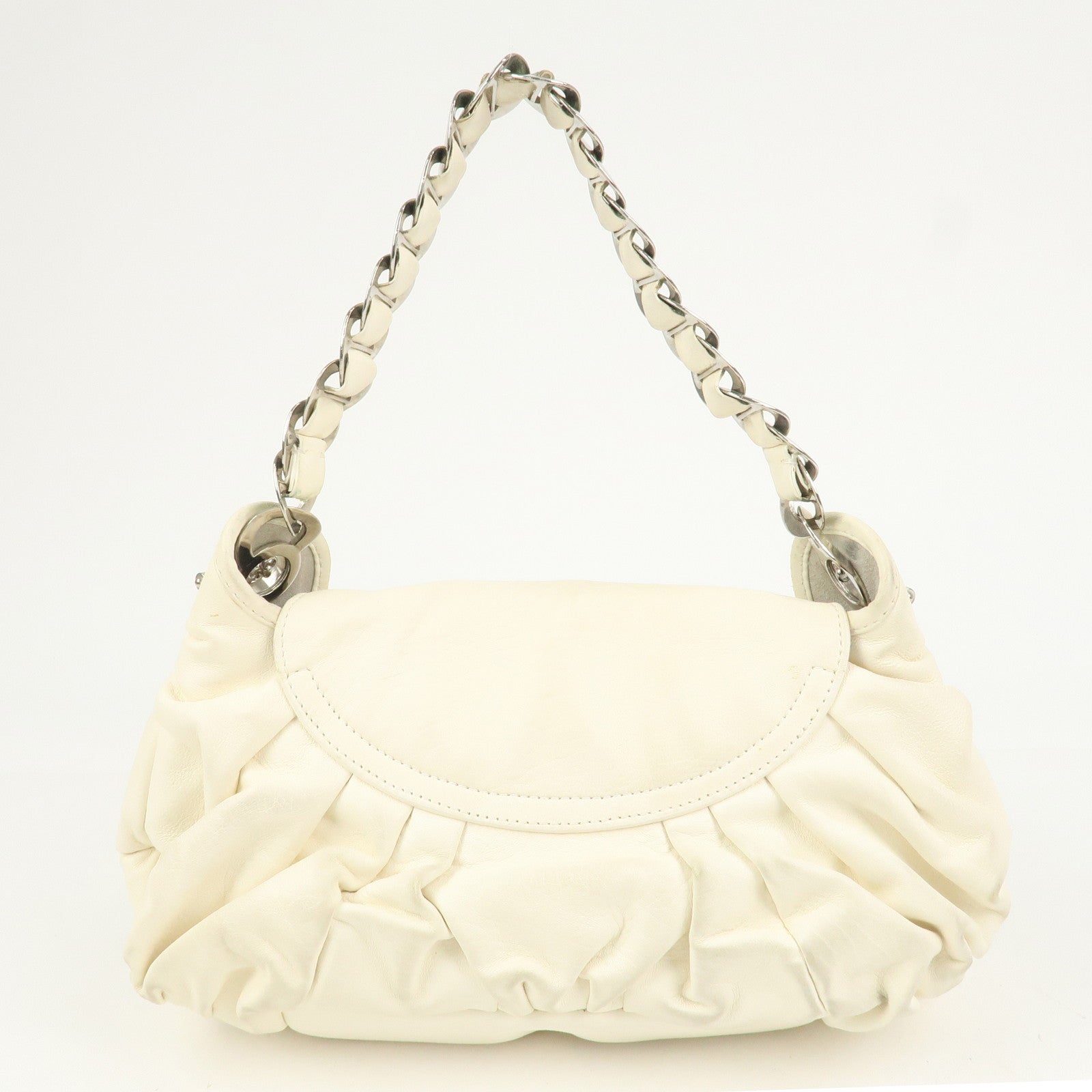 Christian Dior Jazz Club Logo Leather Hand Bag Chain Shoulder Bag