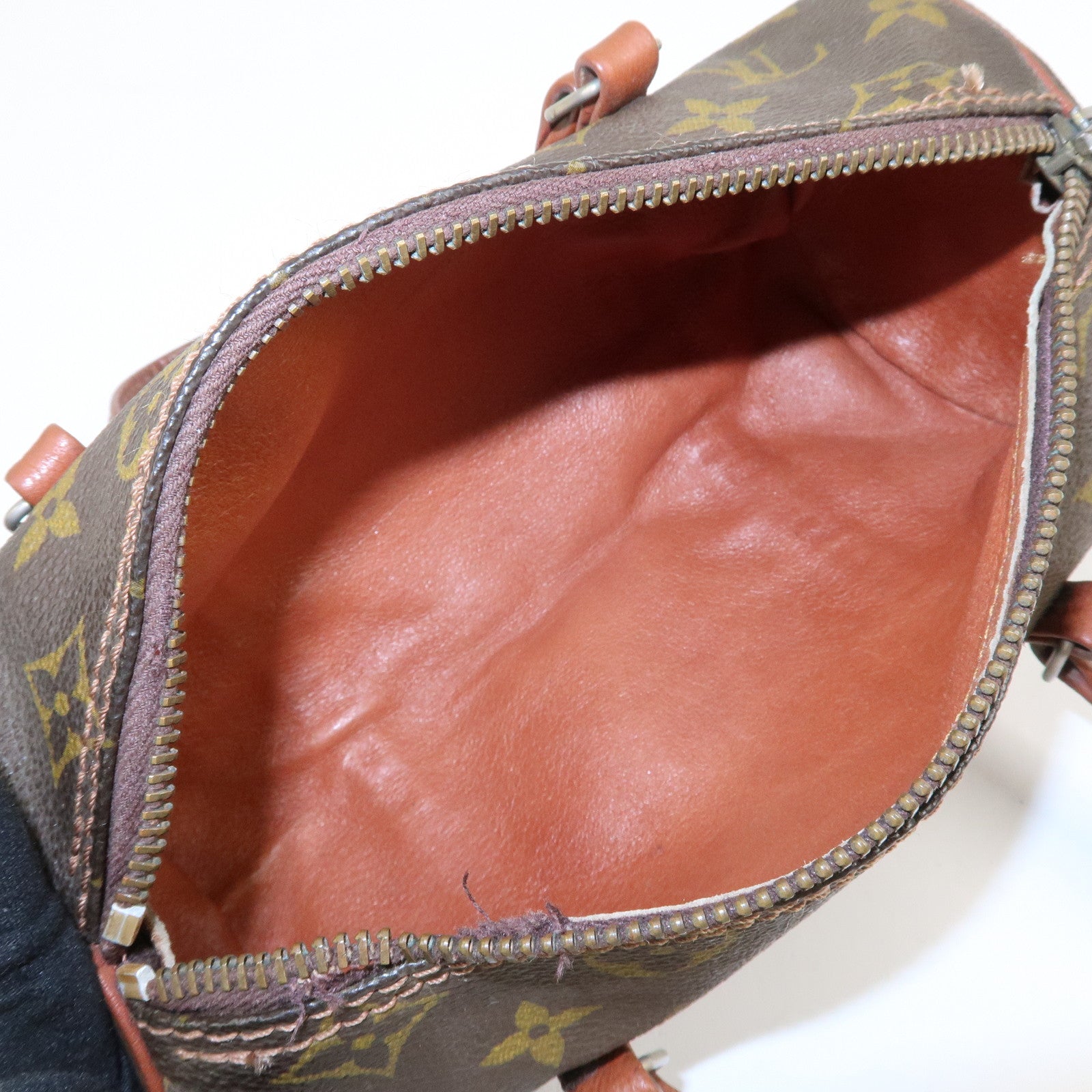 Louis Vuitton Monogram Papillon 26 Hand Bag Old Style Brown M51366