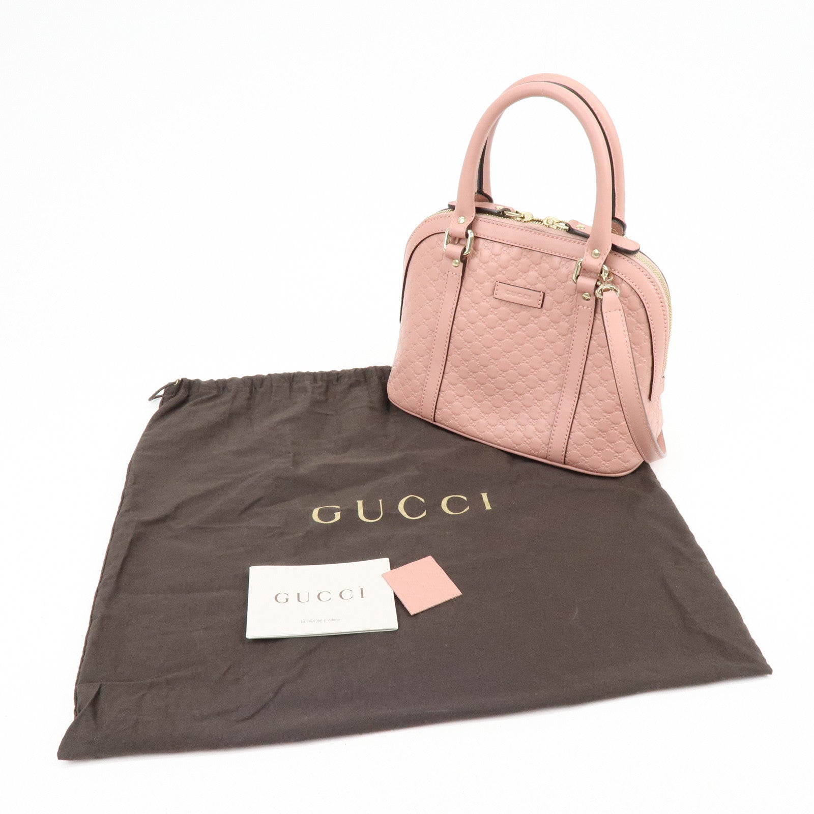 GUCCI Micro Guccisima Leather 2Way Bag Hand Bag Shoulder Bag 449654