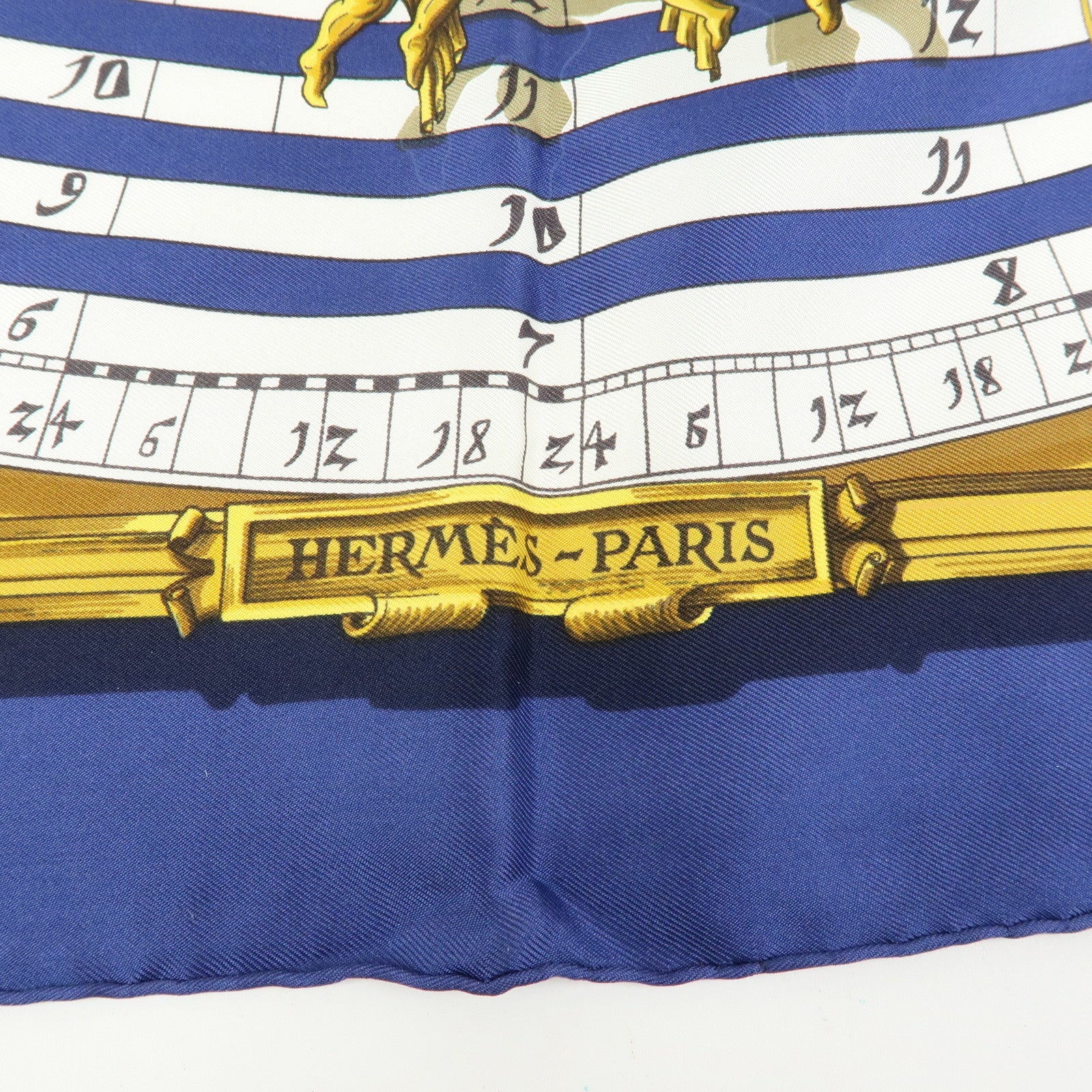HERMES Carre 90 Silk 100% Scarf DIES ET HORE Multicolor
