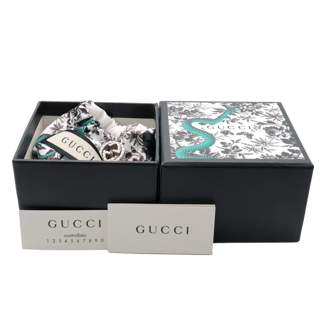 GUCCI Interlocking G Arabesque Chain Necklace SV925 Silver