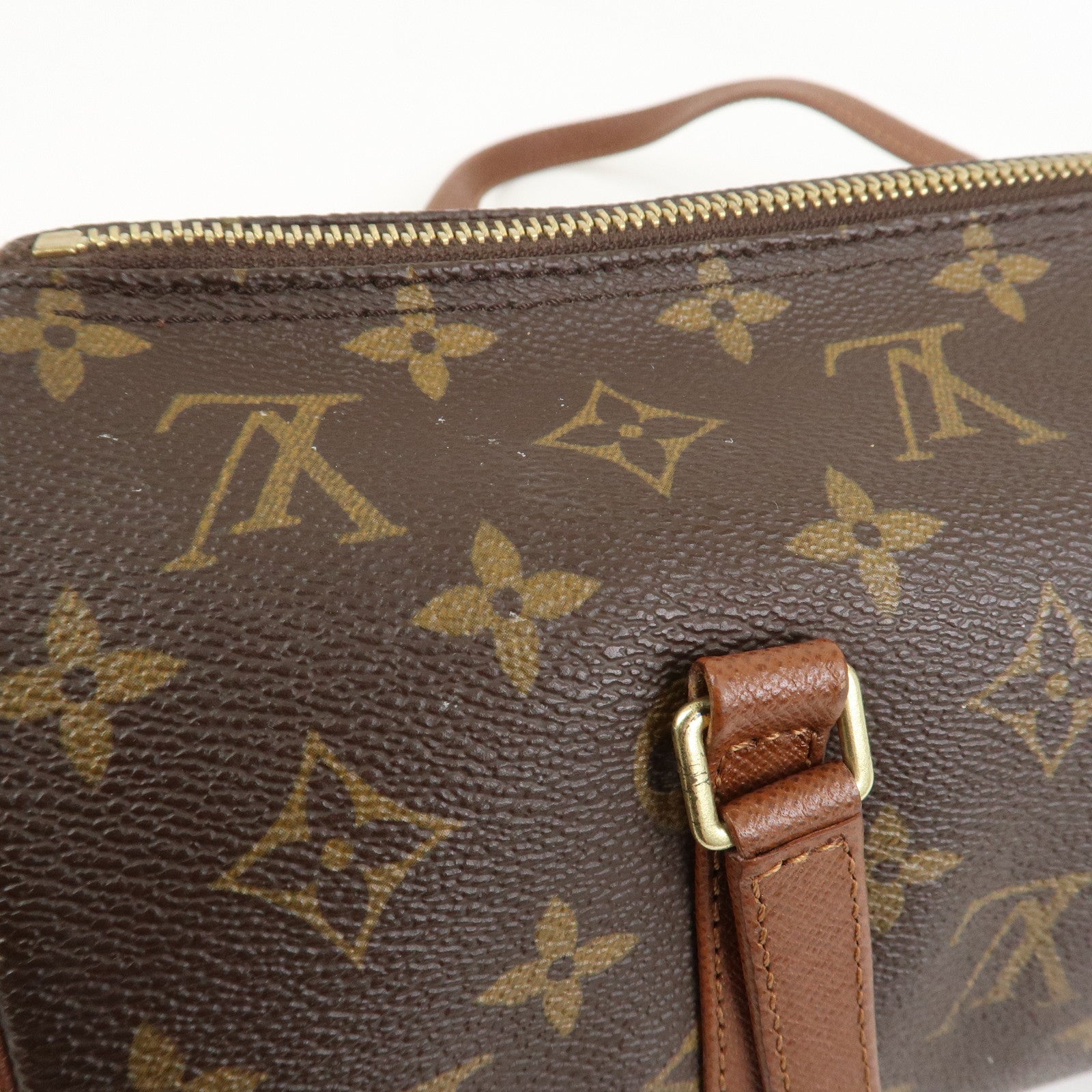 Louis Vuitton Monogram Papillon 30 Hand Bag Brown M51365