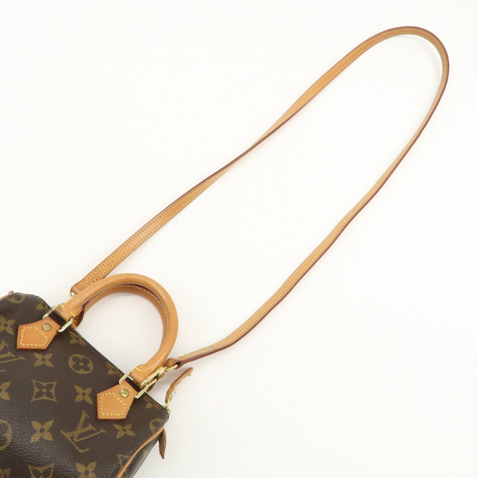 Louis Vuitton Monogram Mini Speedy Hand Bag & Strap Brown M41534