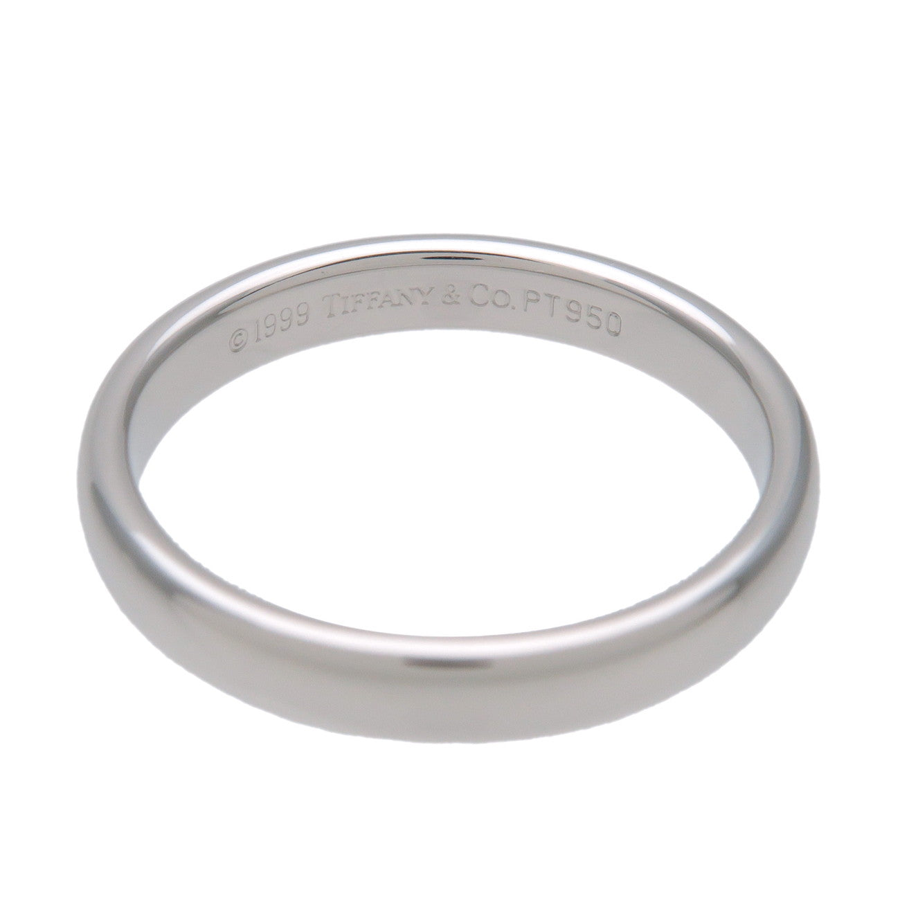 Tiffany & Co Forever Wedding Classic Band Ring PT950 Platinum US4