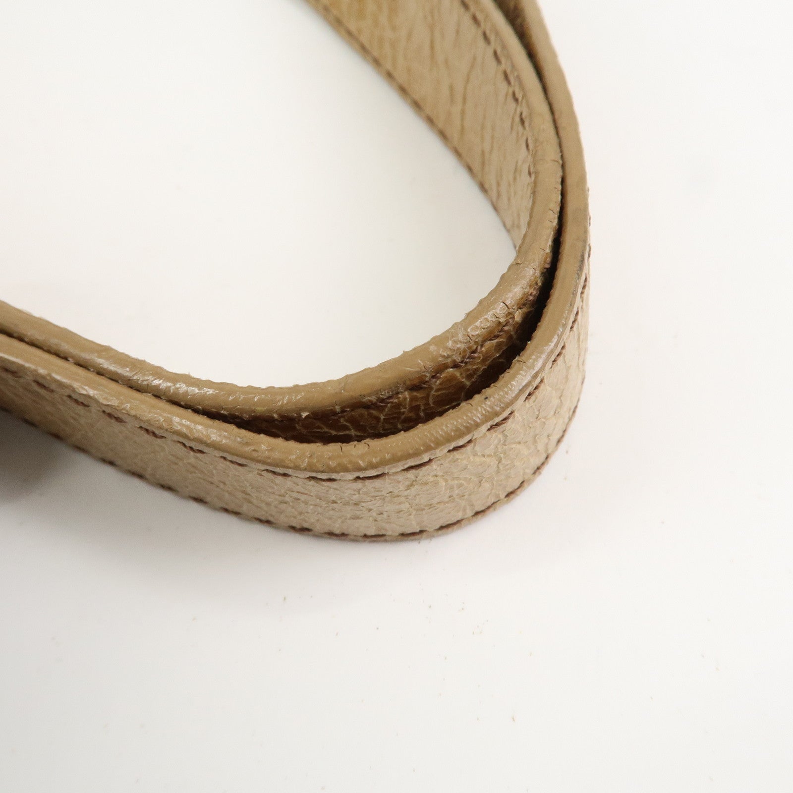 CELINE Macadam Patent Leather Shoulder Bag Tote Bag Light Brown