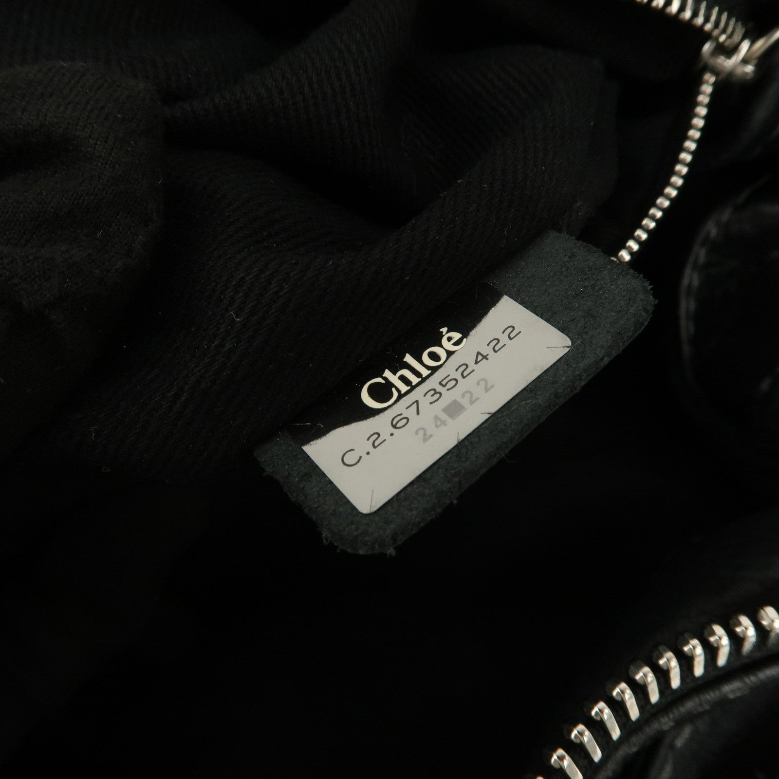 Chloe Paddington Leather Hand Bag Shoulder Bag Black Gold