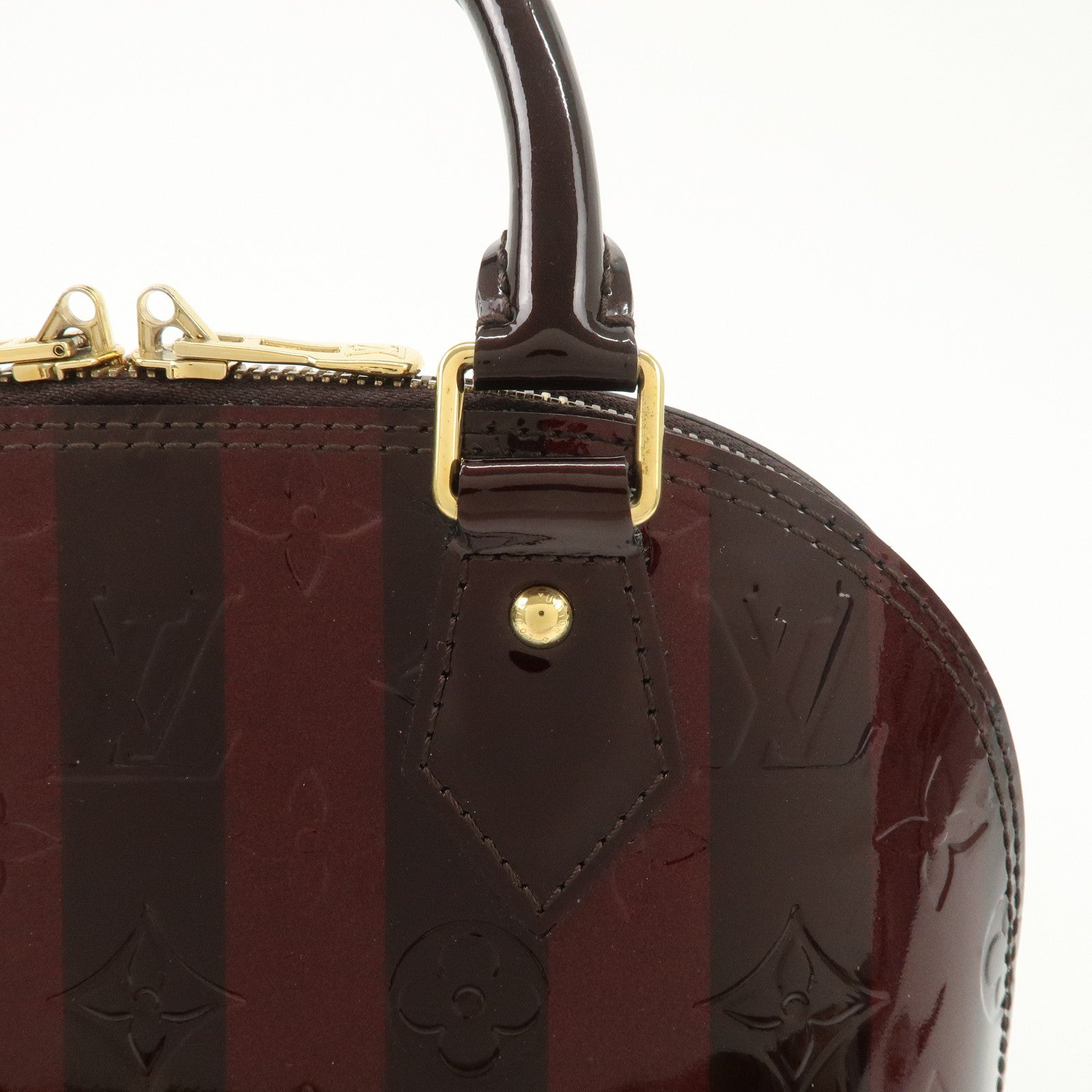 Louis Vuitton Monogram Vernis Leather Alma BB 2way Hand Bag M91700 Used