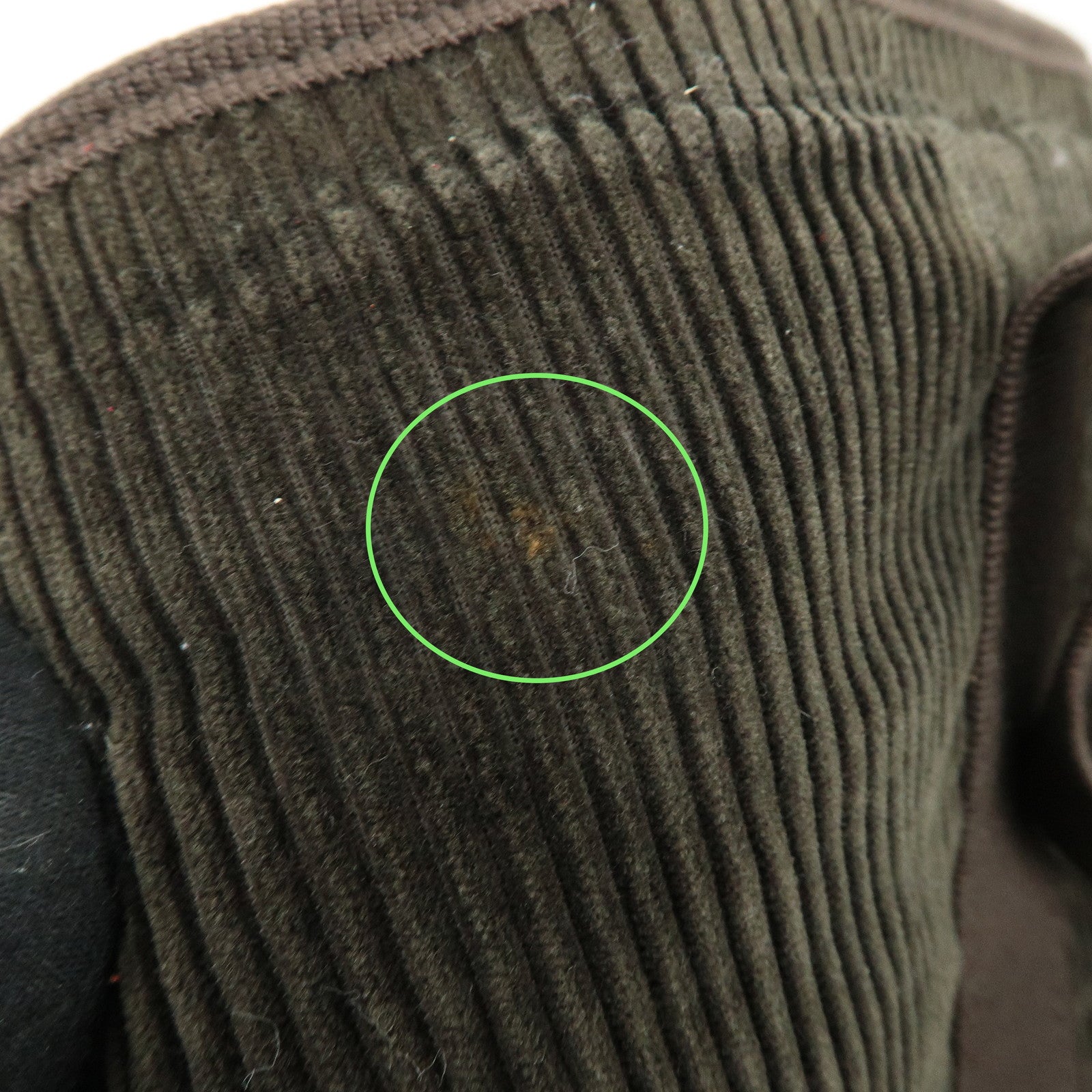 SAINT LAURENT PARIS Cassandra Corduroy Suede Tote Bag Dark Green