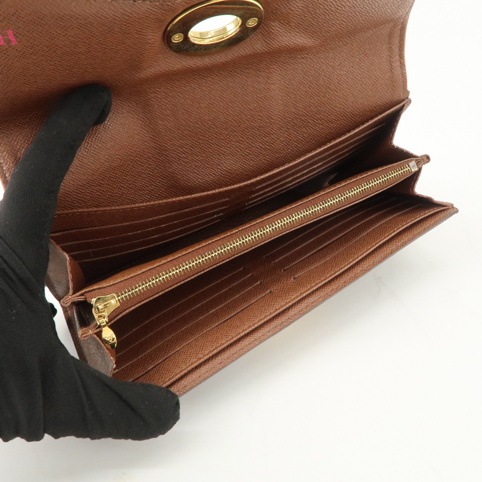 Louis Vuitton Monogran Portefeuille Boetie Long Wallet Brown M63220