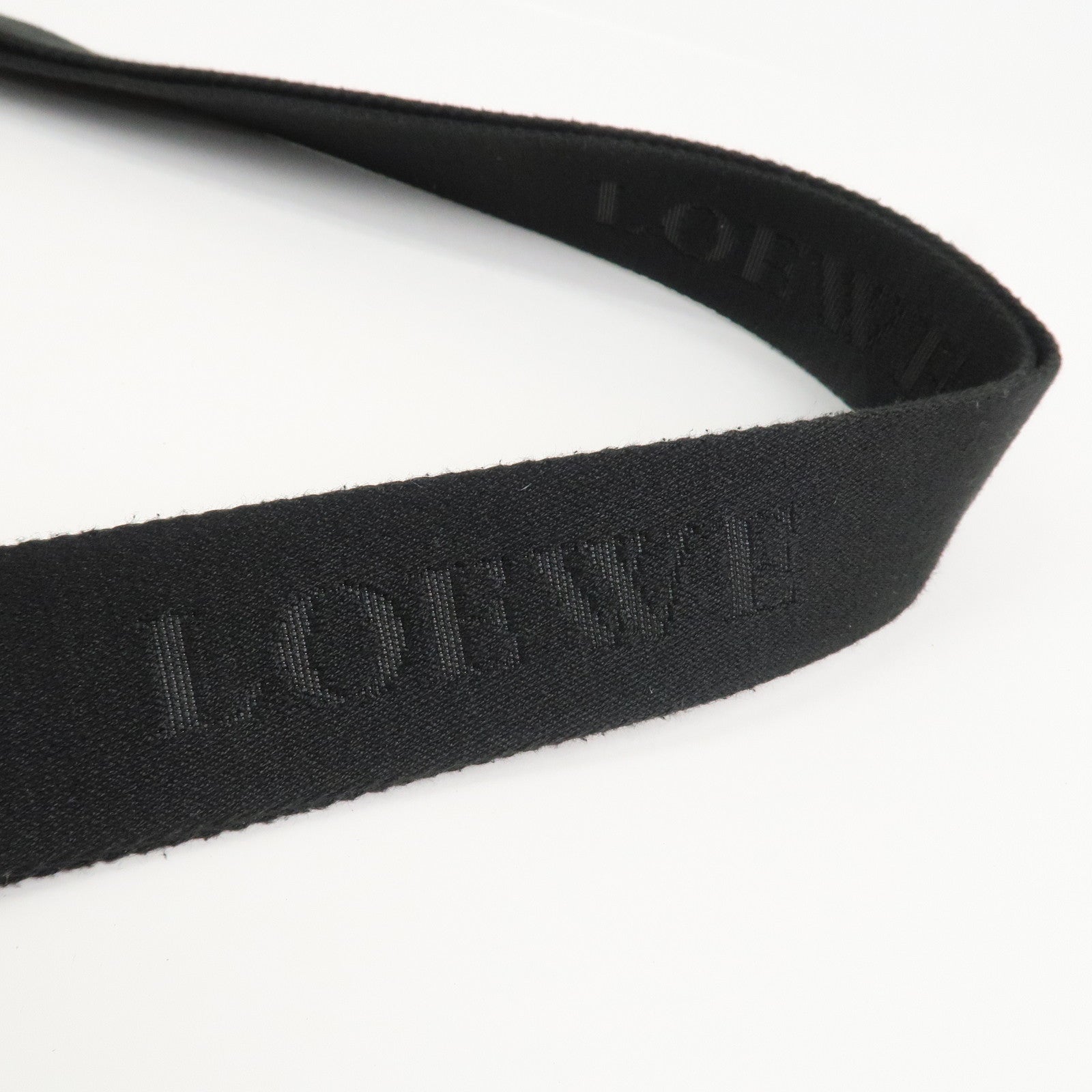 LOEWE Anagram Leather Shoulder Bag Crossbody Bag Black