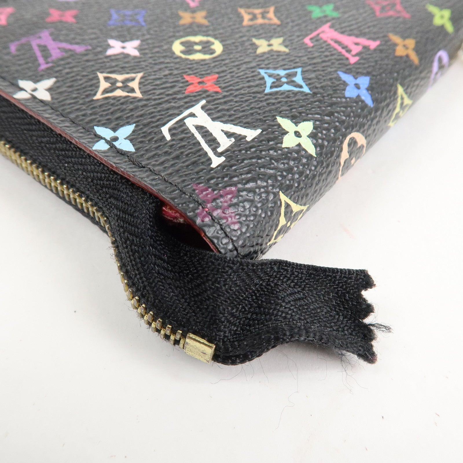 Louis Vuitton Monogram Multicolor Zippy Coin Wallet Noir M93740 Used