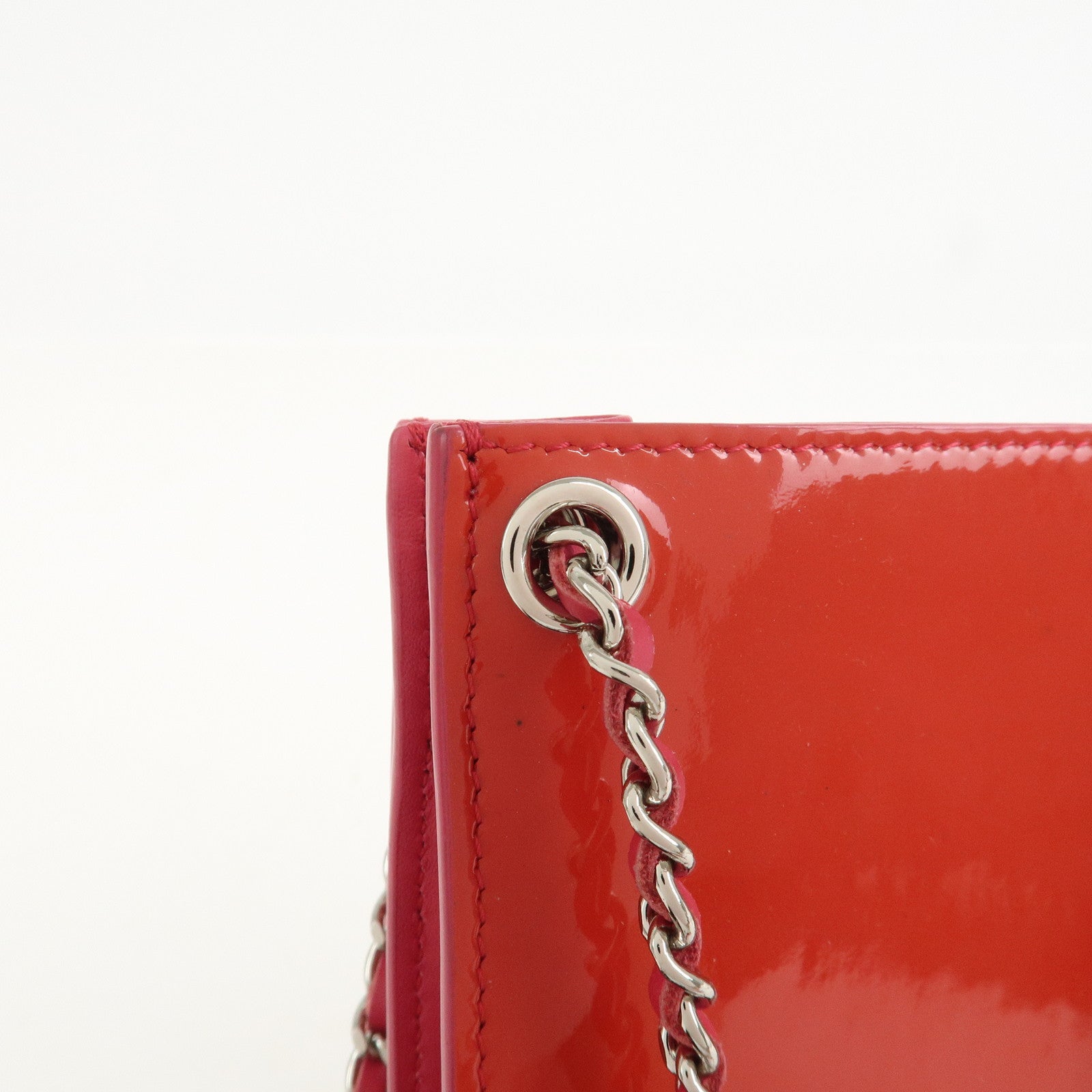 CHANEL COCO Mark Chain Shoulder Crossbody Bag Red Pink A92304