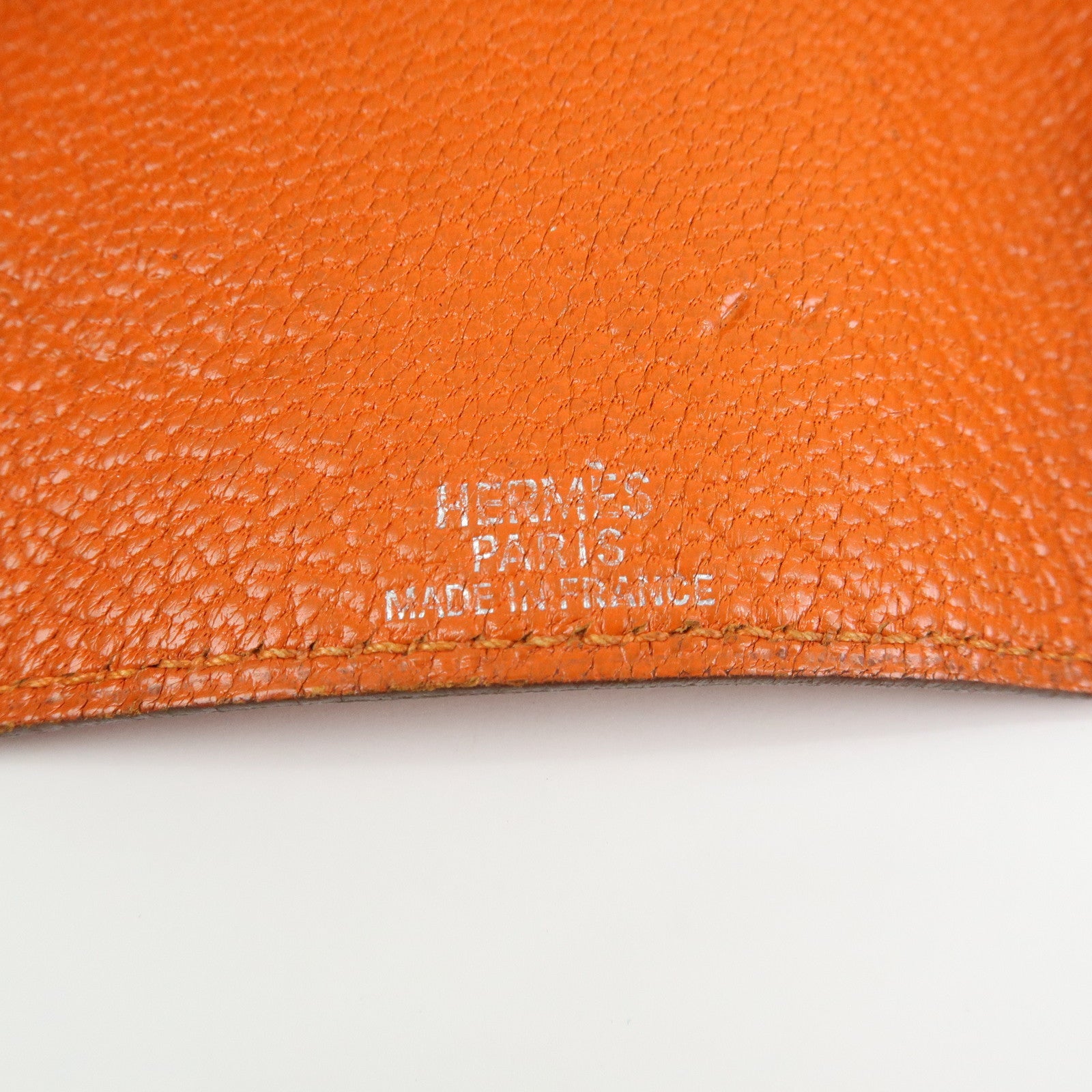 HERMES Sellier Togo Leather 4 Key Case Key Holder □F Stamped Orange