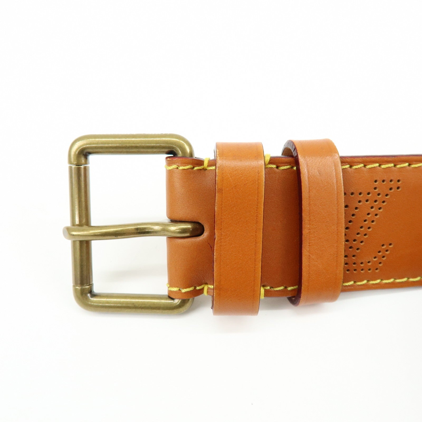 Louis Vuitton Monogram Ceinture Perforee Belt 90/36 Brown M6939