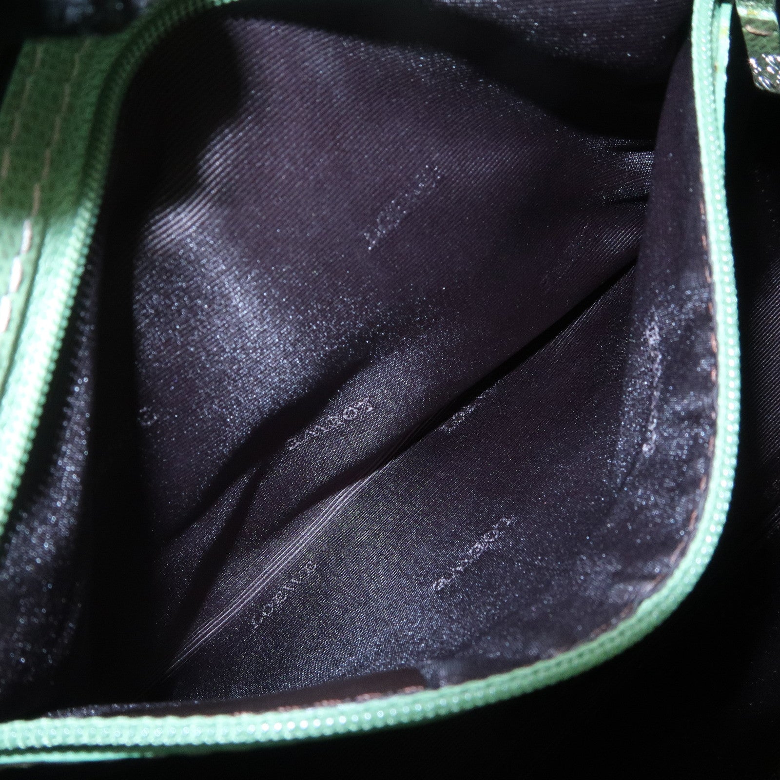 LOEWE Anagram Canvas Leather Hand Bag Light Green