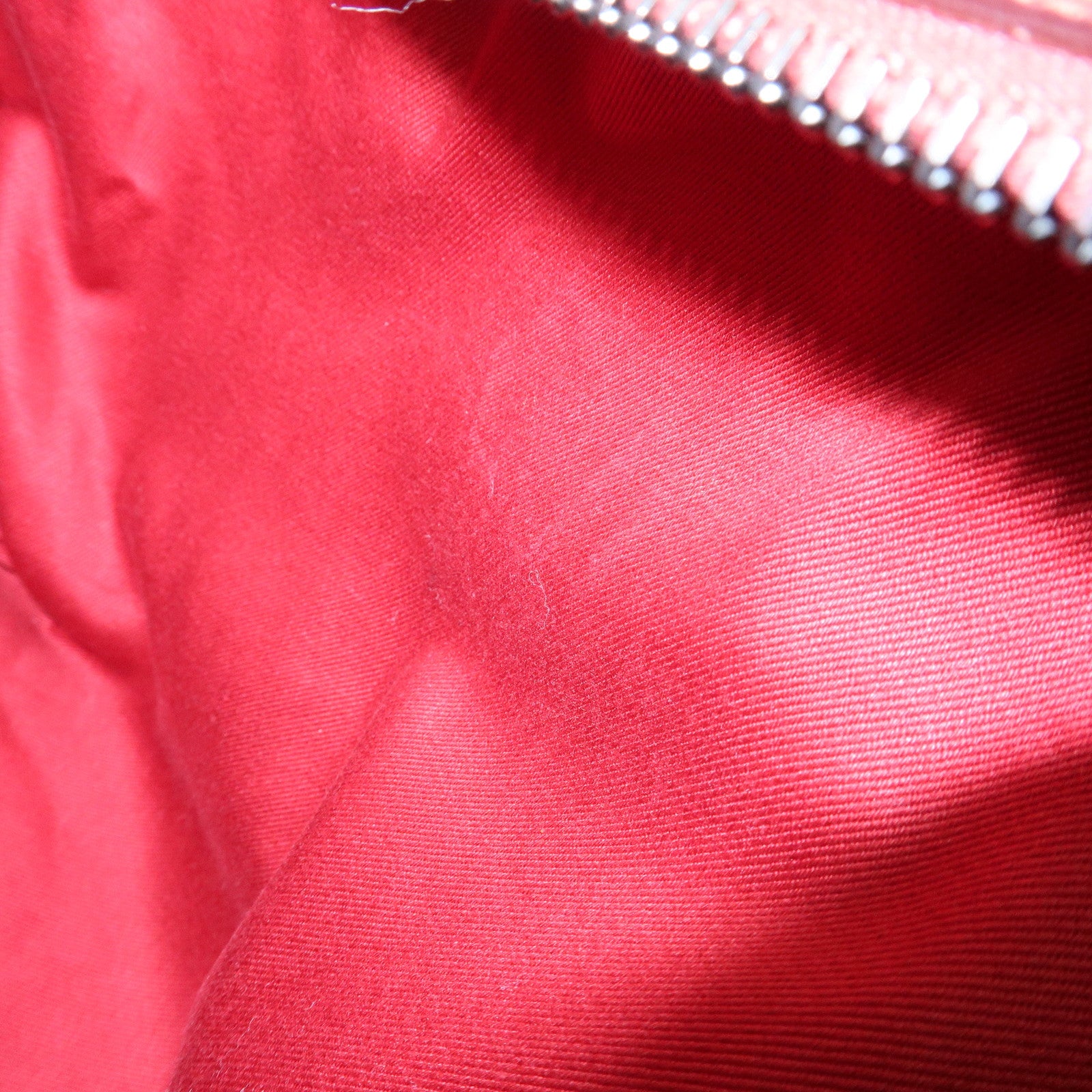 GUCCI GG Canvas Leather Hand Bag Tote Bag Red 113009