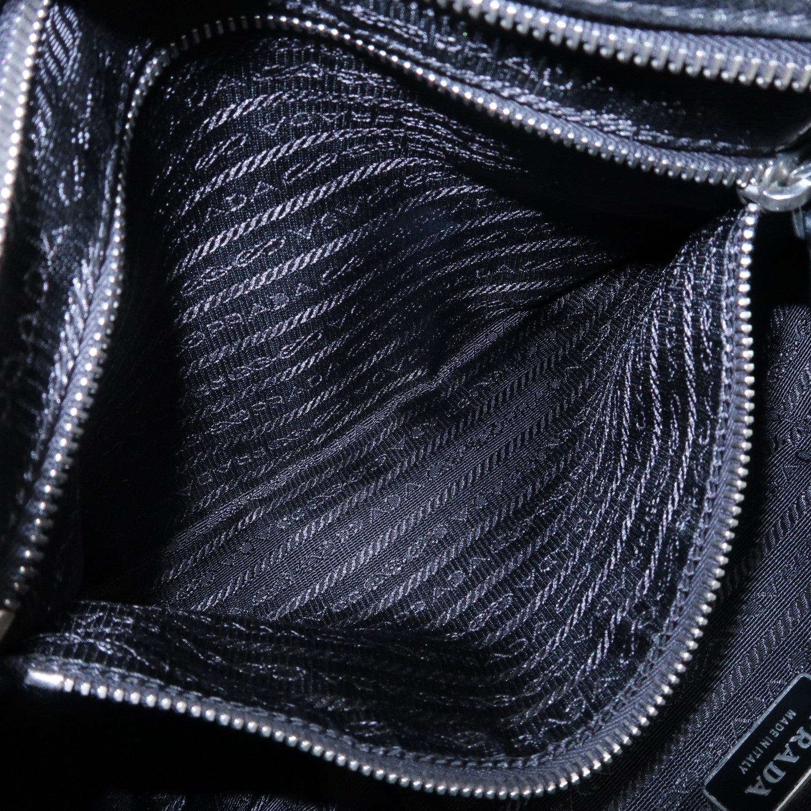 PRADA Logo Nappa Leather 2Way Bag Hand Bag Shoulder Bag Black