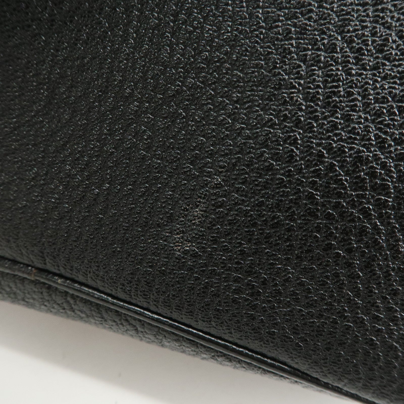 Ferragamo Logo Leather Shoulder Bag Hand Bag Black