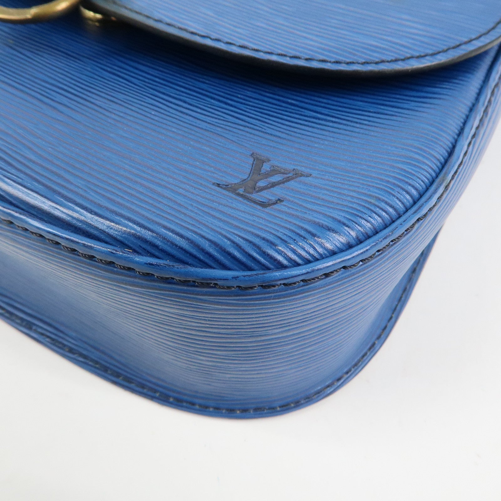 Louis Vuitton Epi Saint Cloud Shoulder Bag Toledo Blue M52195