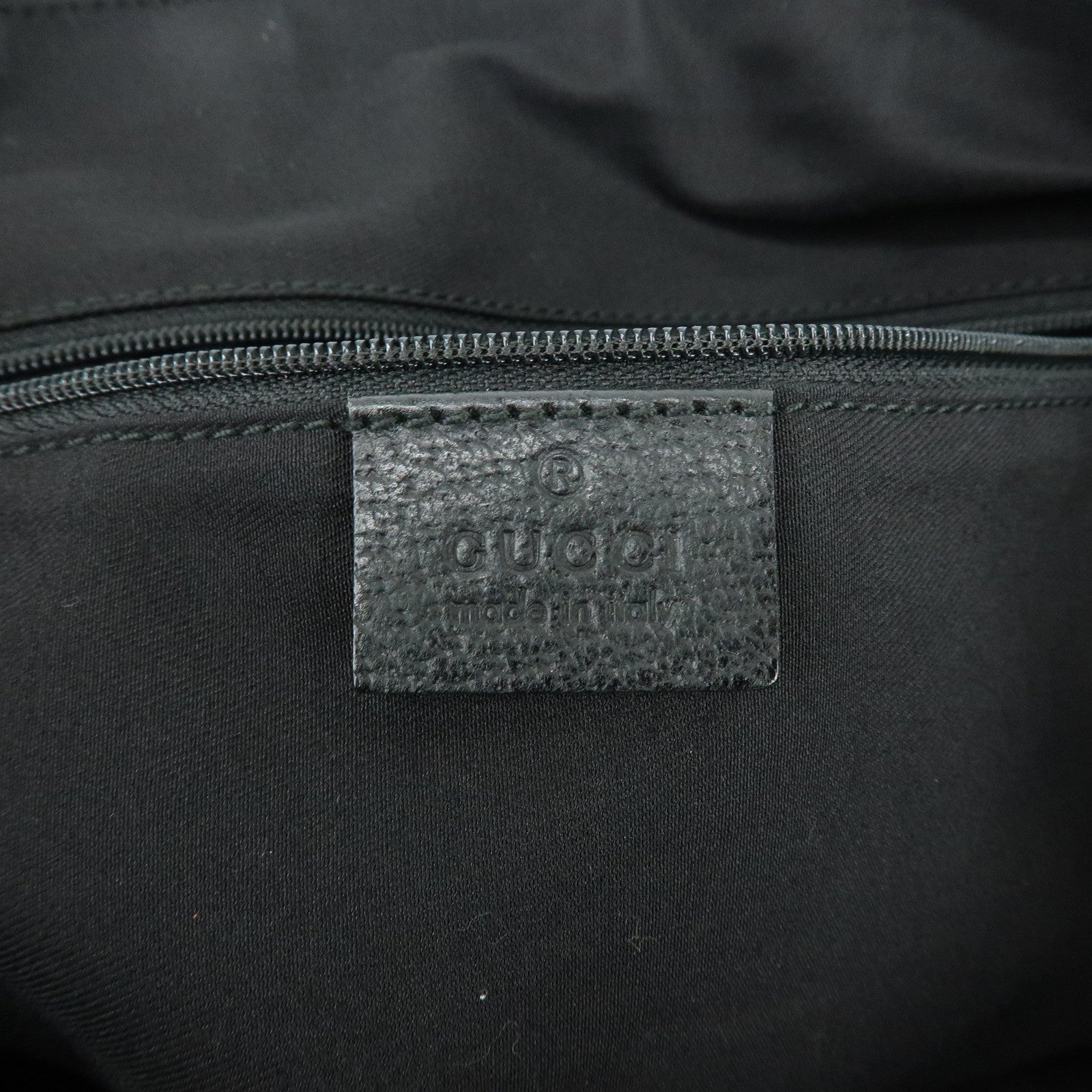 GUCCI Abbey GG Canvas Leather Tote Bag Shoulder Bag Black 141470