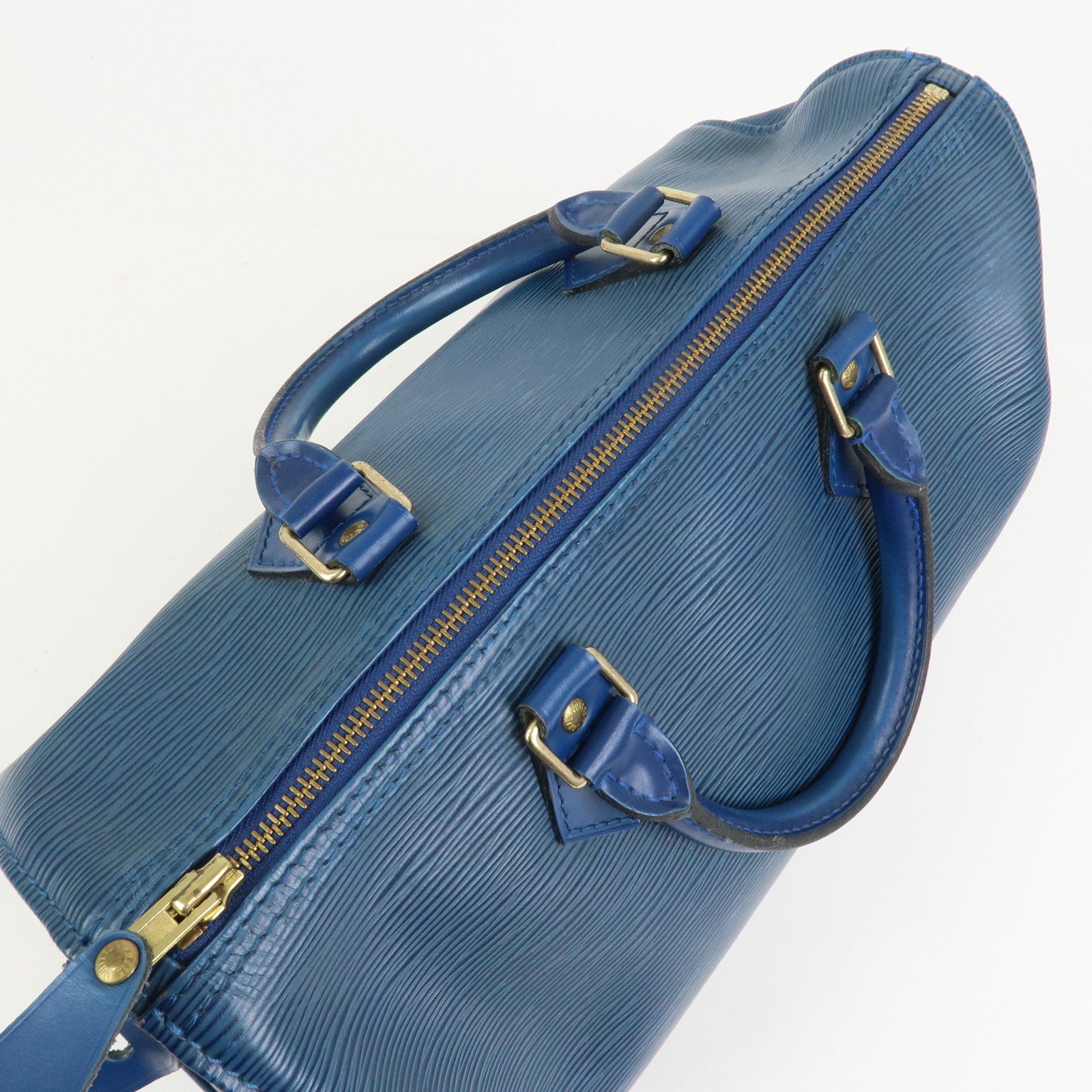Louis Vuitton Epi Speedy 30 Hand Bag Boston Bag Toledo Blue M43005