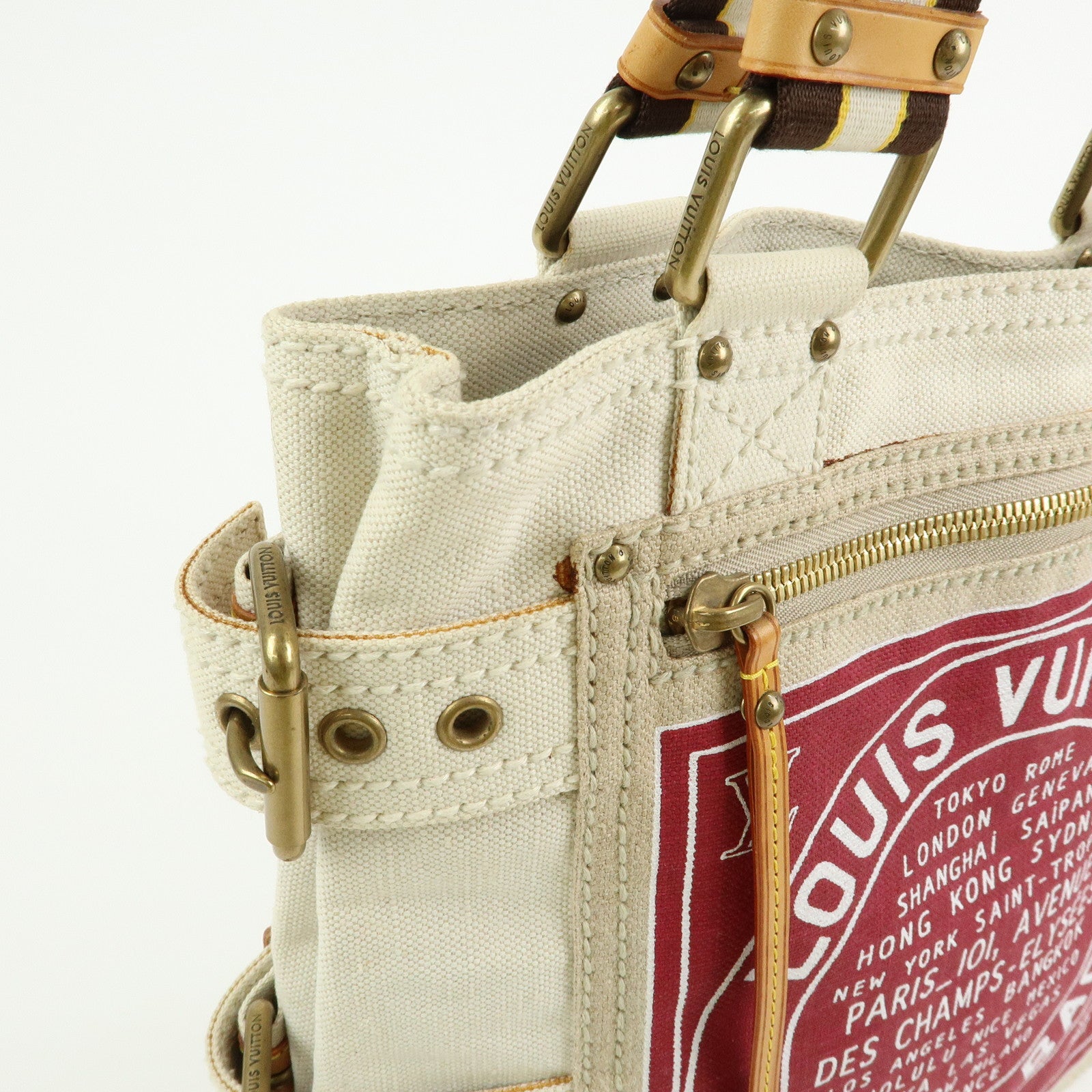 Louis Vuitton Cruise Line Globe Shopper MM Canvas Tote Bag M95112