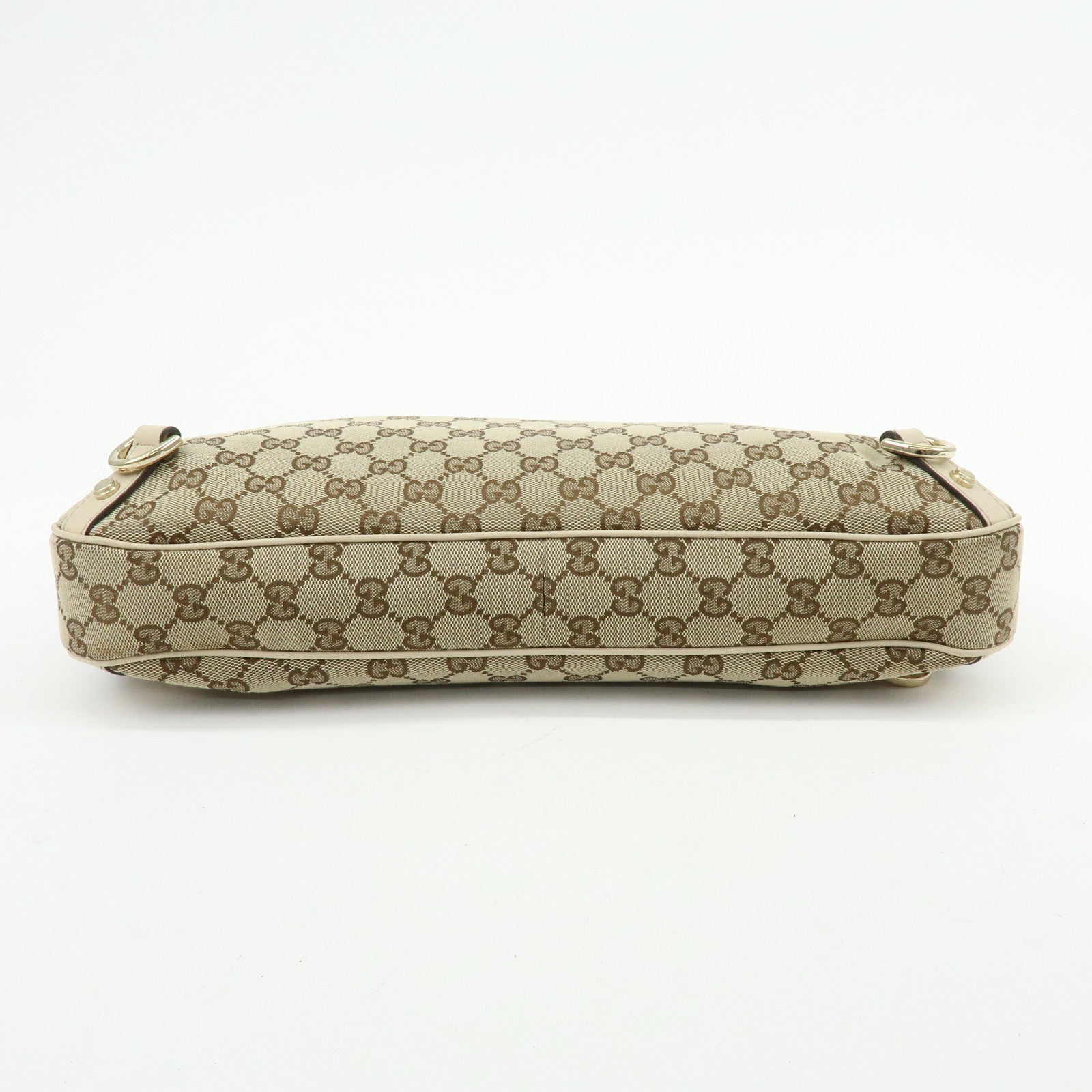 GUCCI Abbey GG Canvas Leather Shoulder Bag Hand Bag Beige 130737