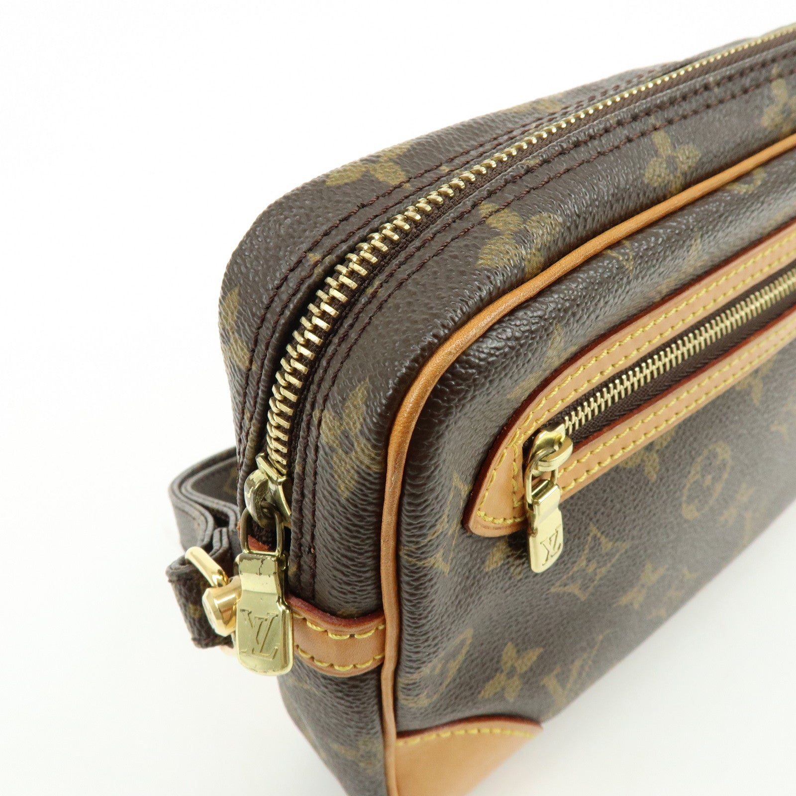 Louis Vuitton Monogram Marly Dragonne GM Clutch Bag Brown M51825