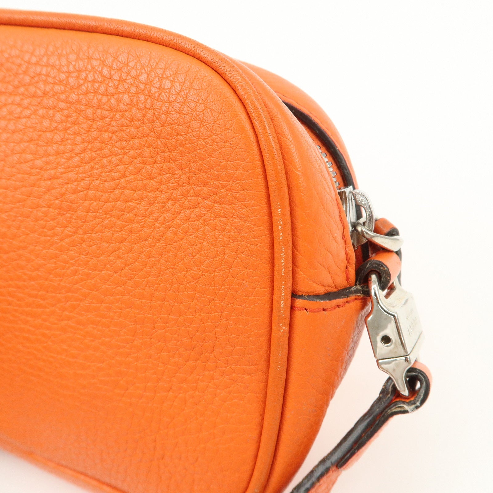 GUCCI SOHO Childrens Leather Mini Shoulder Bag Orange 355202