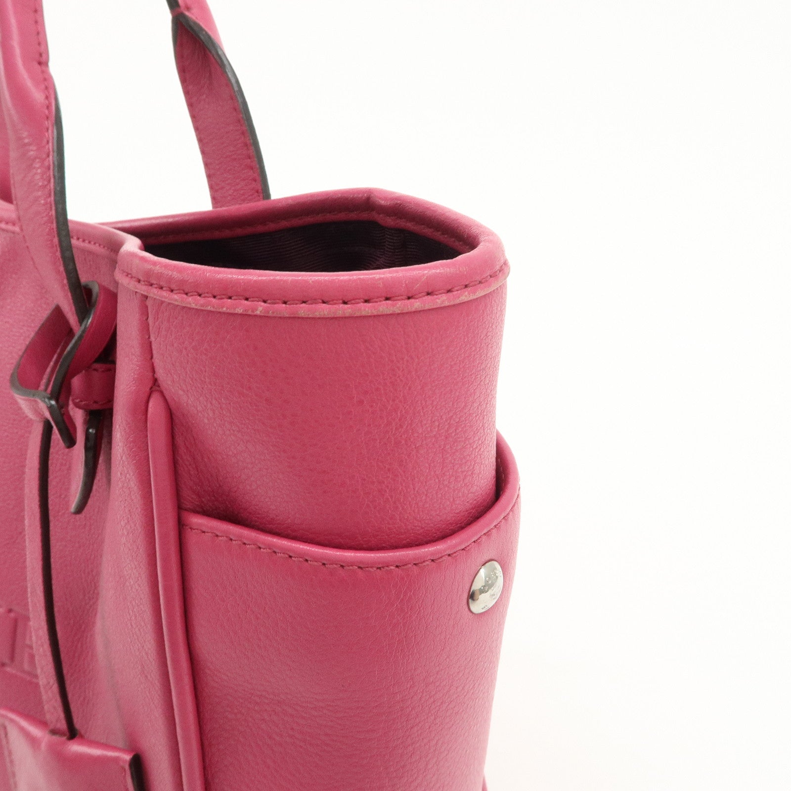 LOEWE Heritage Leather Tote Bag Hand Bag Shoulder Bag Pink