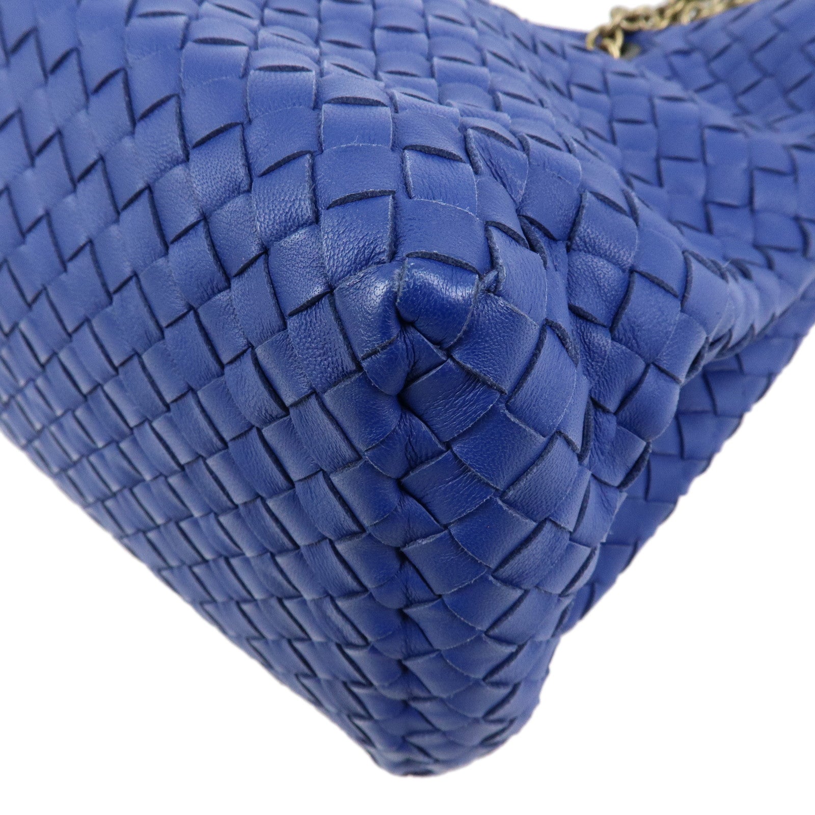 BOTTEGA VENETA Intrecciato Nappa Leather Tote Bag Shoulder Bag Blue
