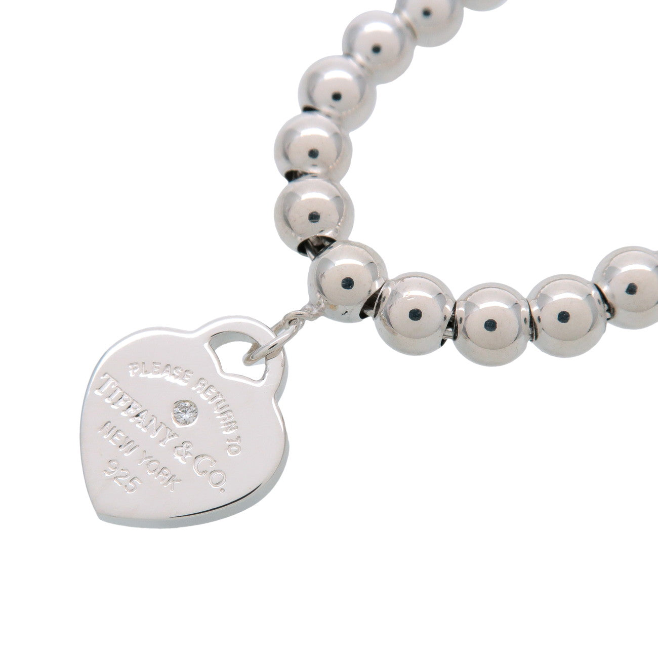 Tiffany & Co Return to Tiffany Mini Heart Tag Beads Bracelet SV925