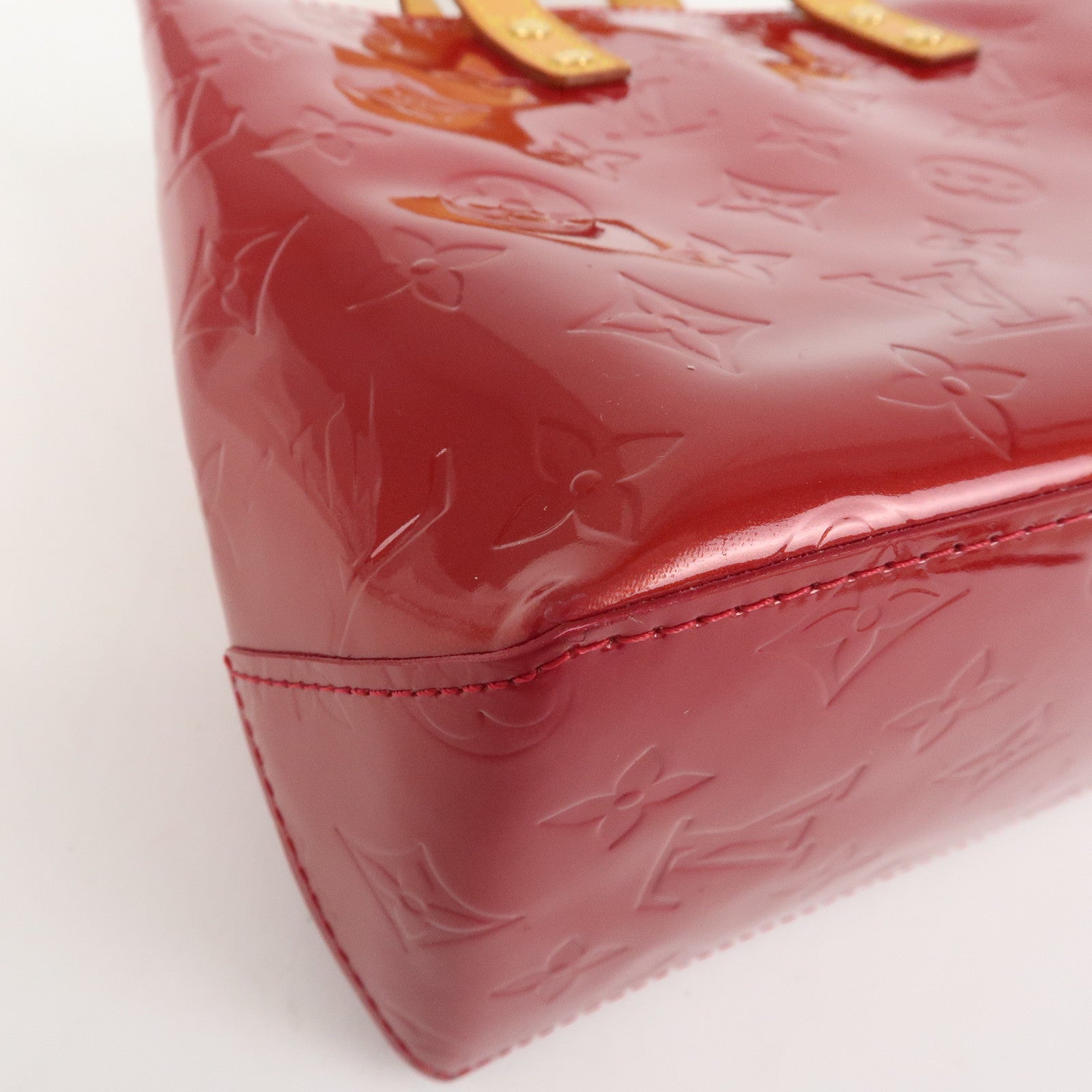 Louis Vuitton Monogram Vernis Lead PM Hand Bag Red M91990