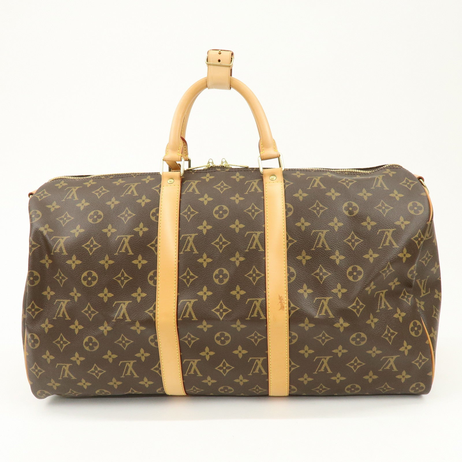 Louis Vuitton Monogram Keep All Bandouliere 50 Boston Bag M41416