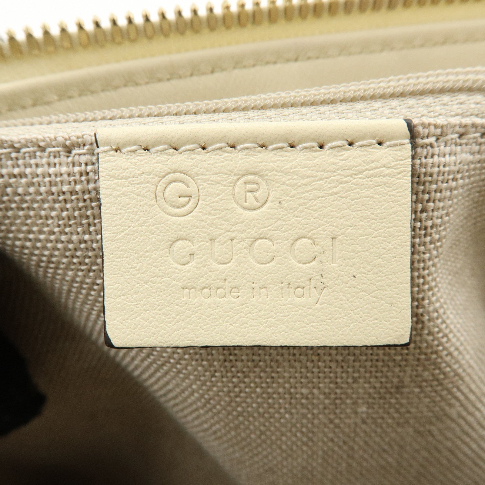 GUCCI Microguccissima Leather 2Way Bag Hand Bag Ivory 449656