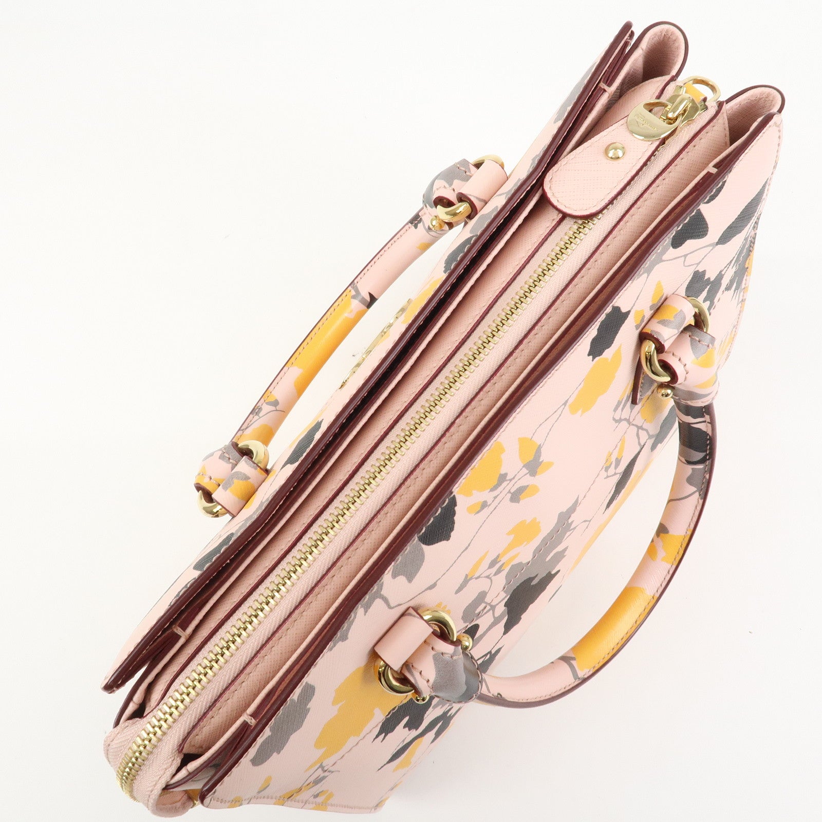 Ferragamo Gancini Leather 2Way Bag Hand Bag Shoulder Bag Light Pink