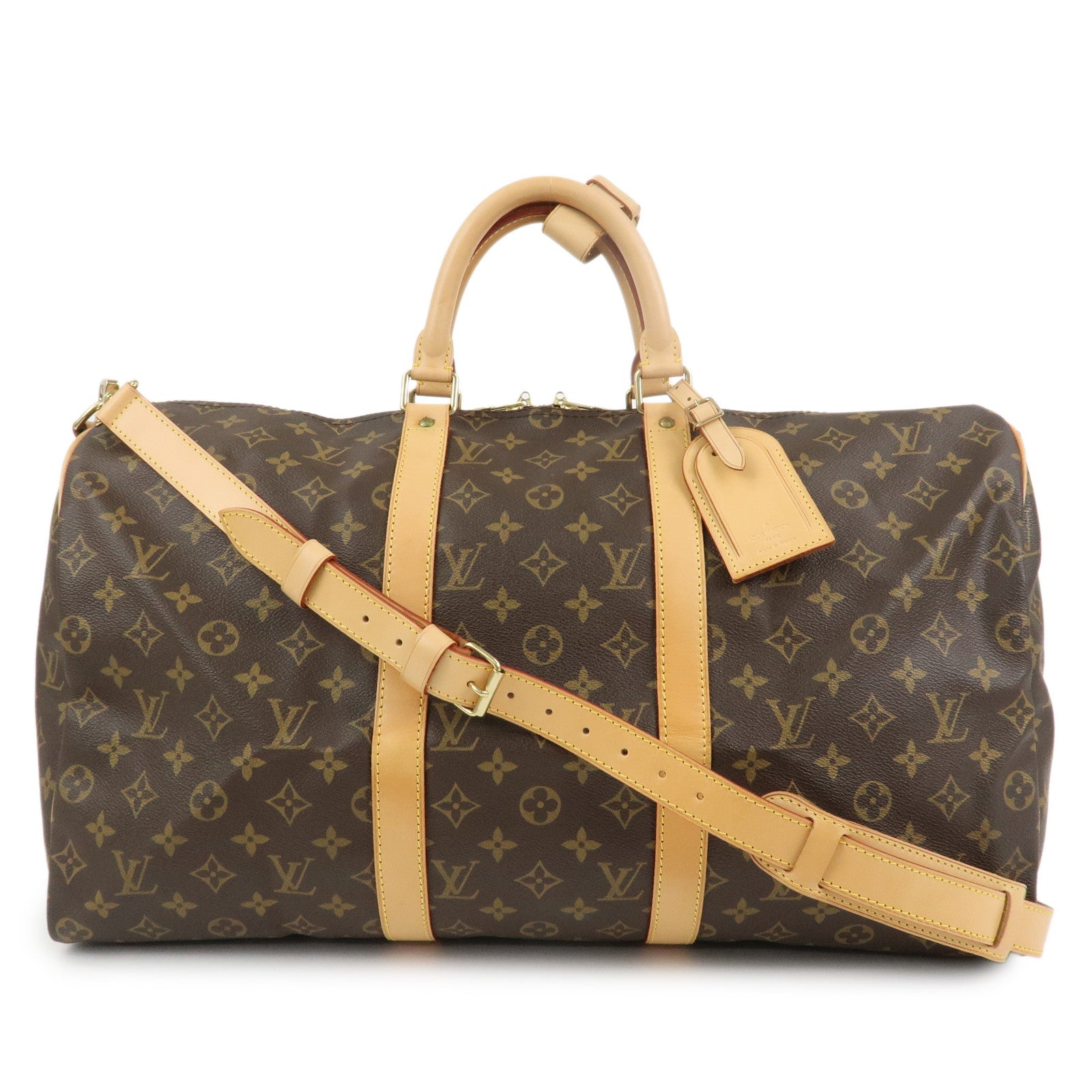Louis Vuitton Monogram Keep All 50 Bandouliere Boston Bag M41416