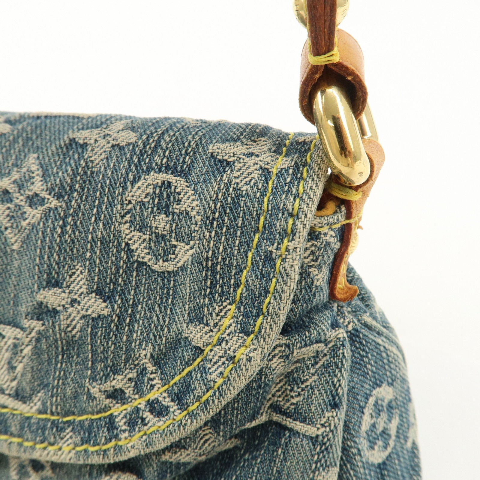 Louis Vuitton Monogram Denim Mini Pleaty Shoulder Bag M95050