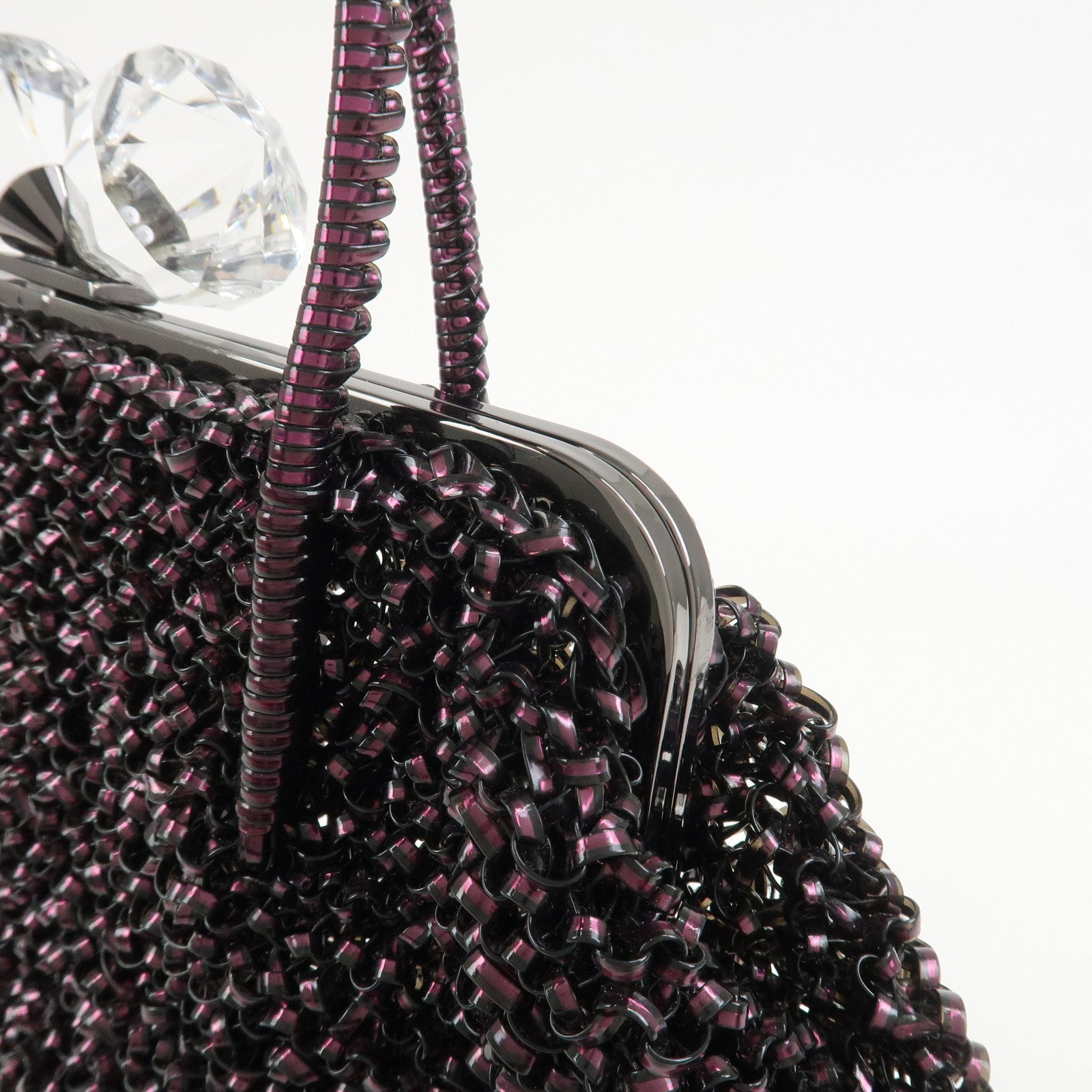ANTEPRIMA Wire Bag PVC Hand Bag Shoulder Bag Black Pink