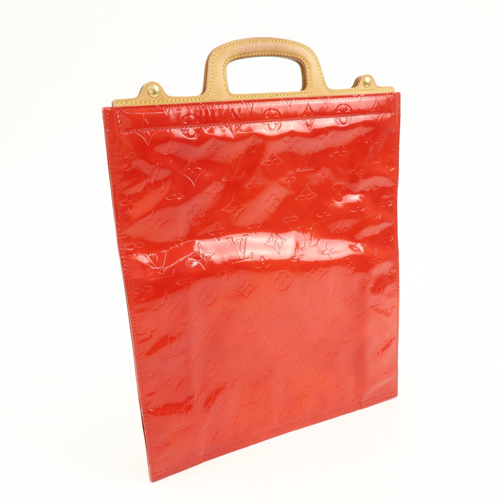 Louis Vuitton Monogram Vernis Stanton Hand Bag Rouge M91078