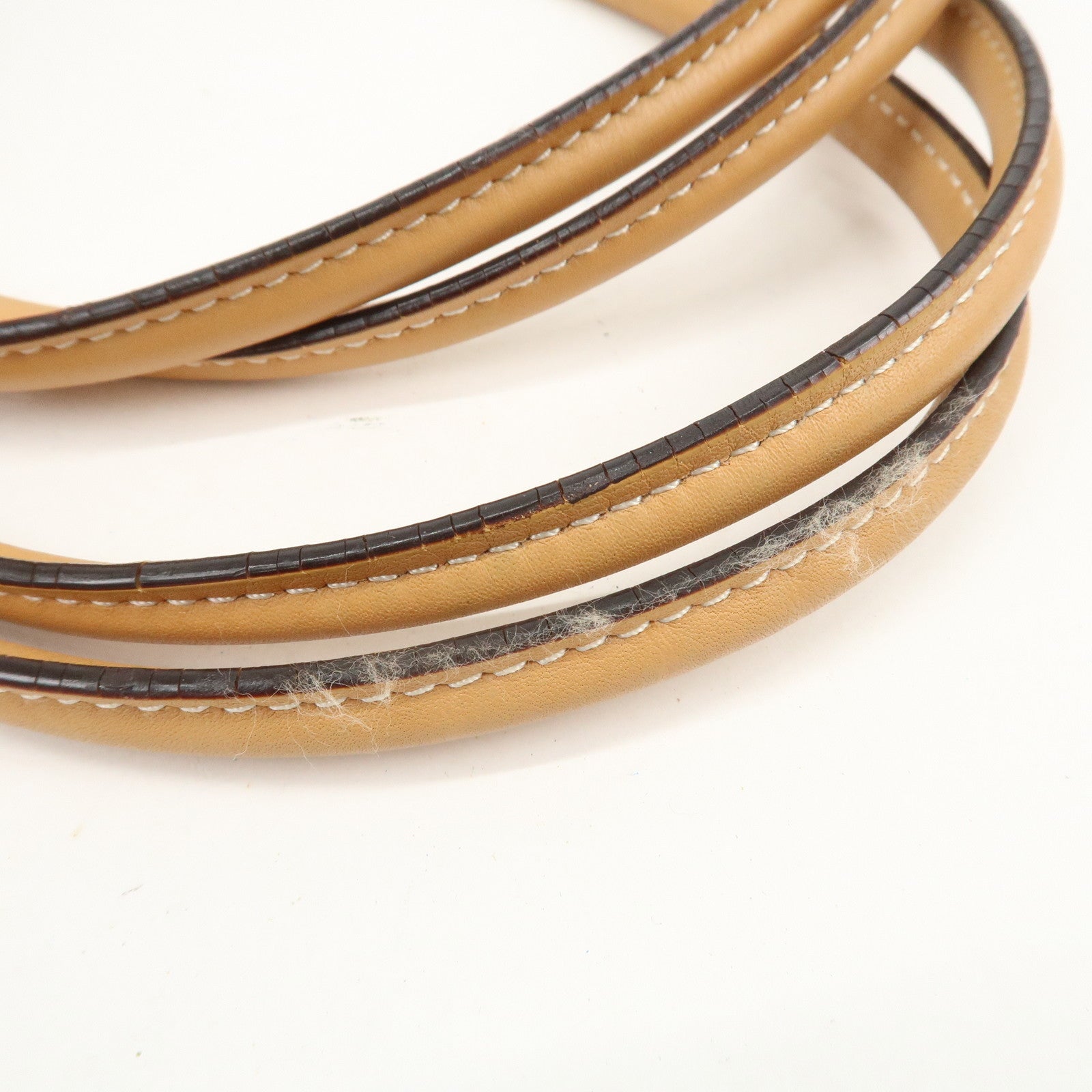 LOEWE Anagram Leather Shopper Tote Bag Hand Bag Light Brown