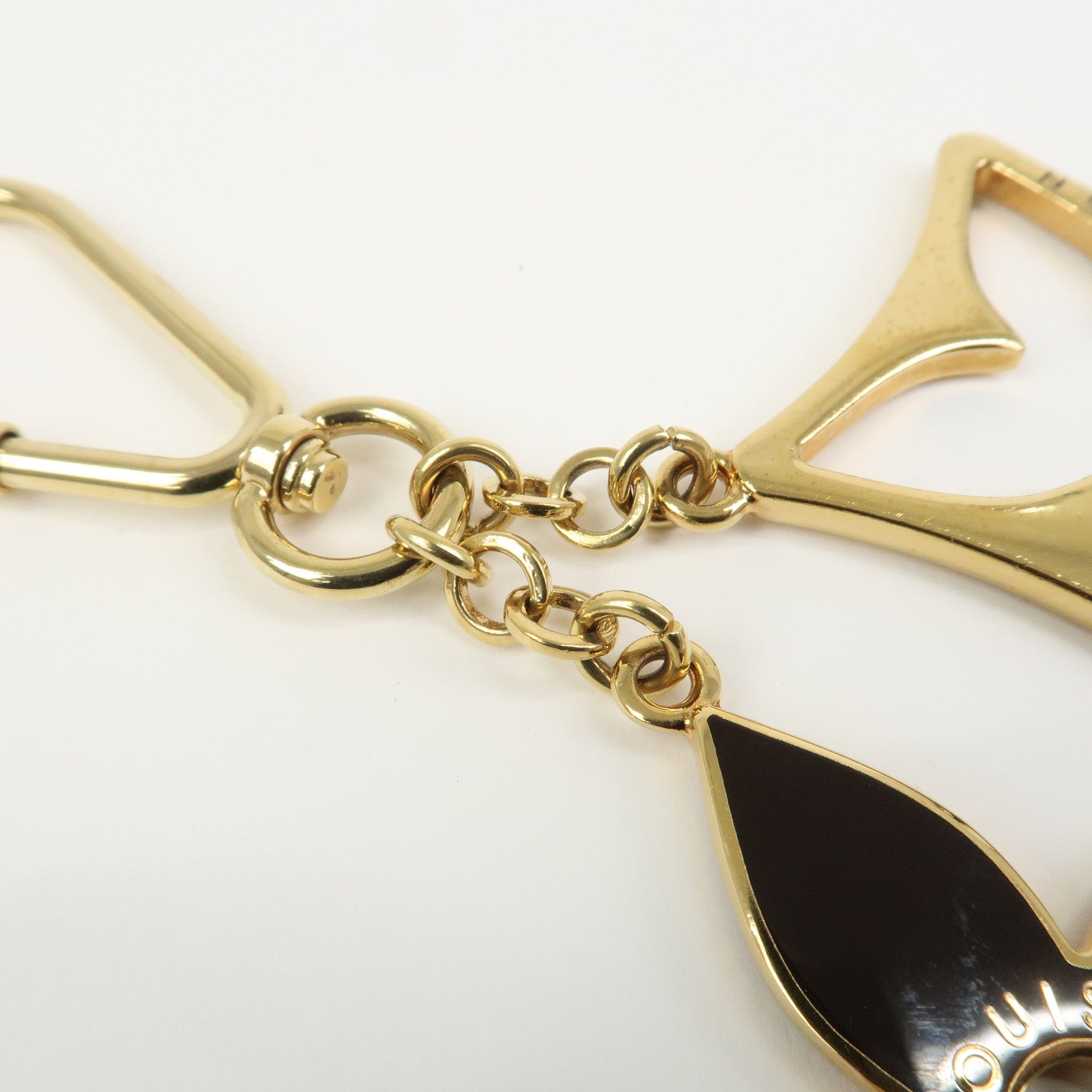Louis Vuitton Porte Cles Puzzle Bag Charm Dark Brown Gold M65218