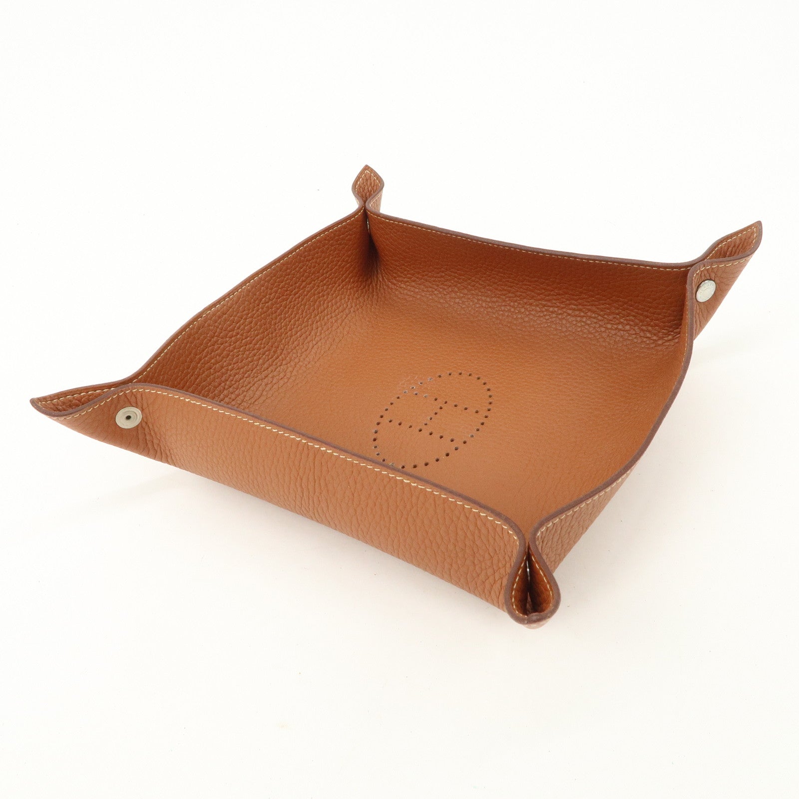 HERMES Vide Poches Mini Mises Et Relances Leather Accessory Tray Used